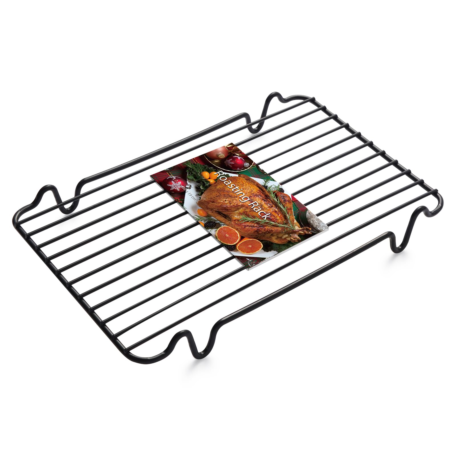 Roasting Rack For Roasting Pan,Baking Rack For Cooking, Roasting, Cooling And Grillingnon-Stick Wire Rack,Black