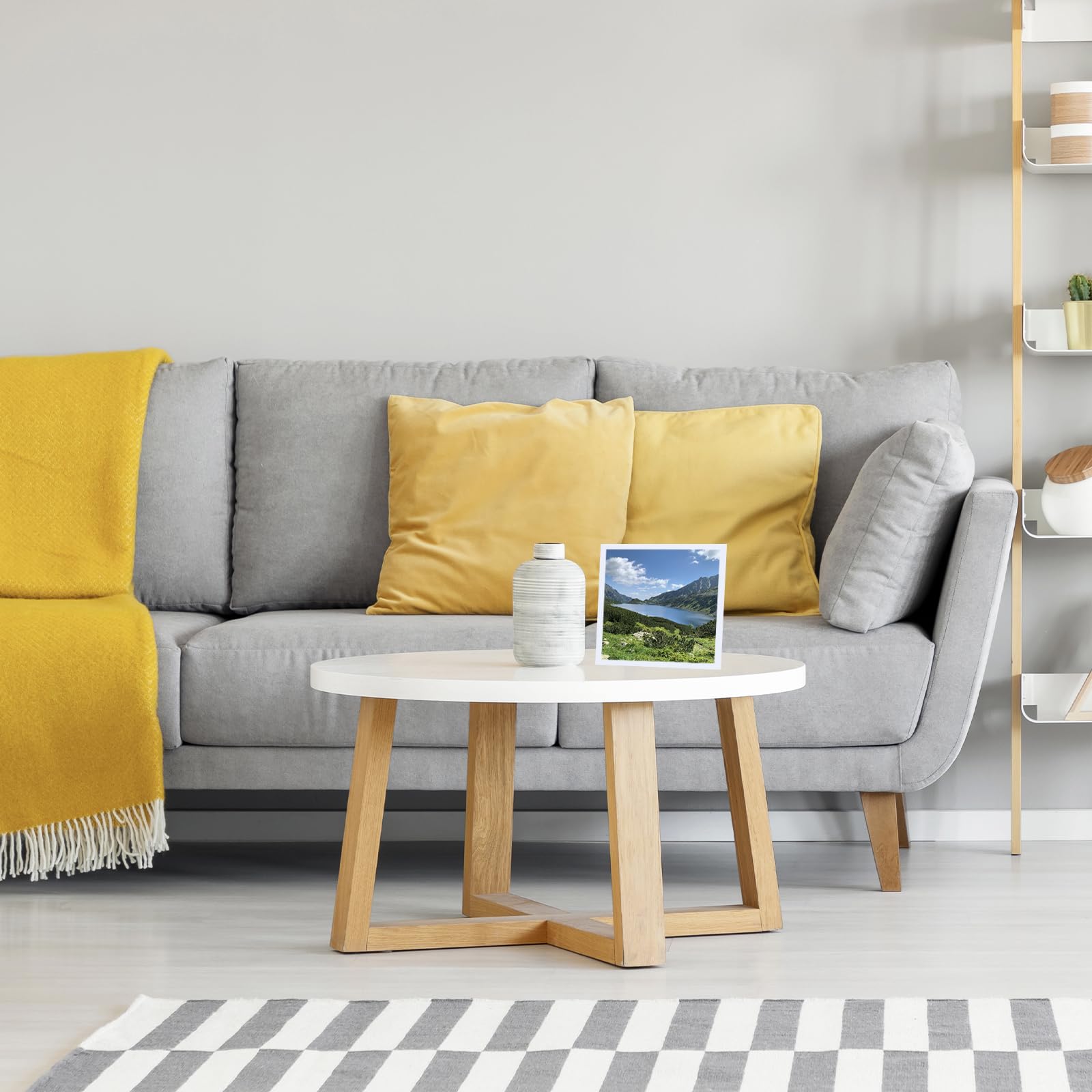 JCJMY 8x8 Picture Frame White for Wall Hanging or Tabletop, Wall Mounting Horizontally or Vertically, 8 x 8 Square Wall Gallery