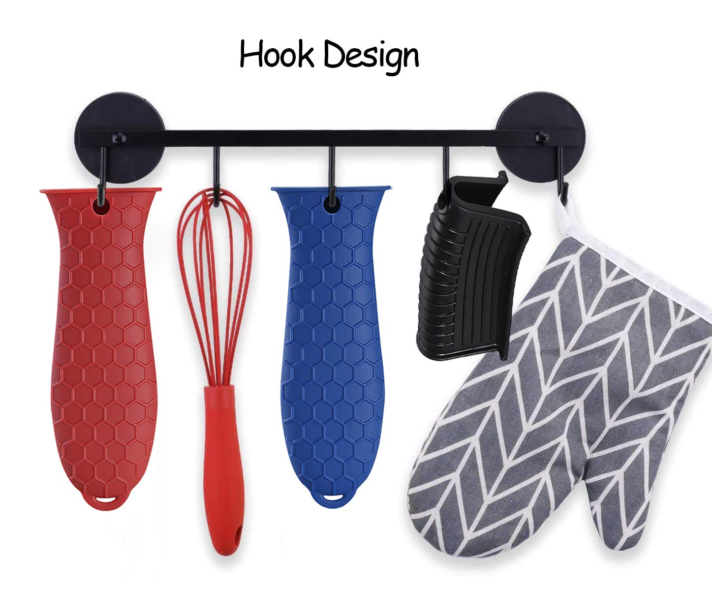 4 Pcs Silicone Hot Handle Cover, Assist Pan Holder For Cast Iron Skillets And Traditional Pots - Red