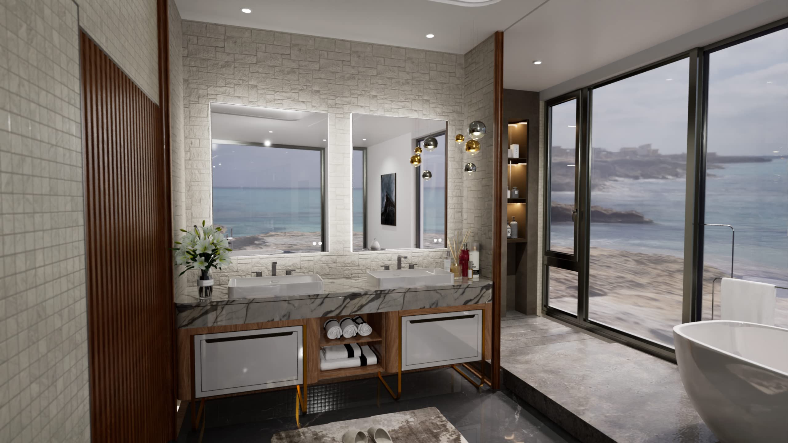 TETOTE 24x32 LED Backlit Mirror Bathroom with Light 3Color White/Warm/Natural Anti-Fog Lighted Mirror Dimmable Vanity Mirror Wall Mounted