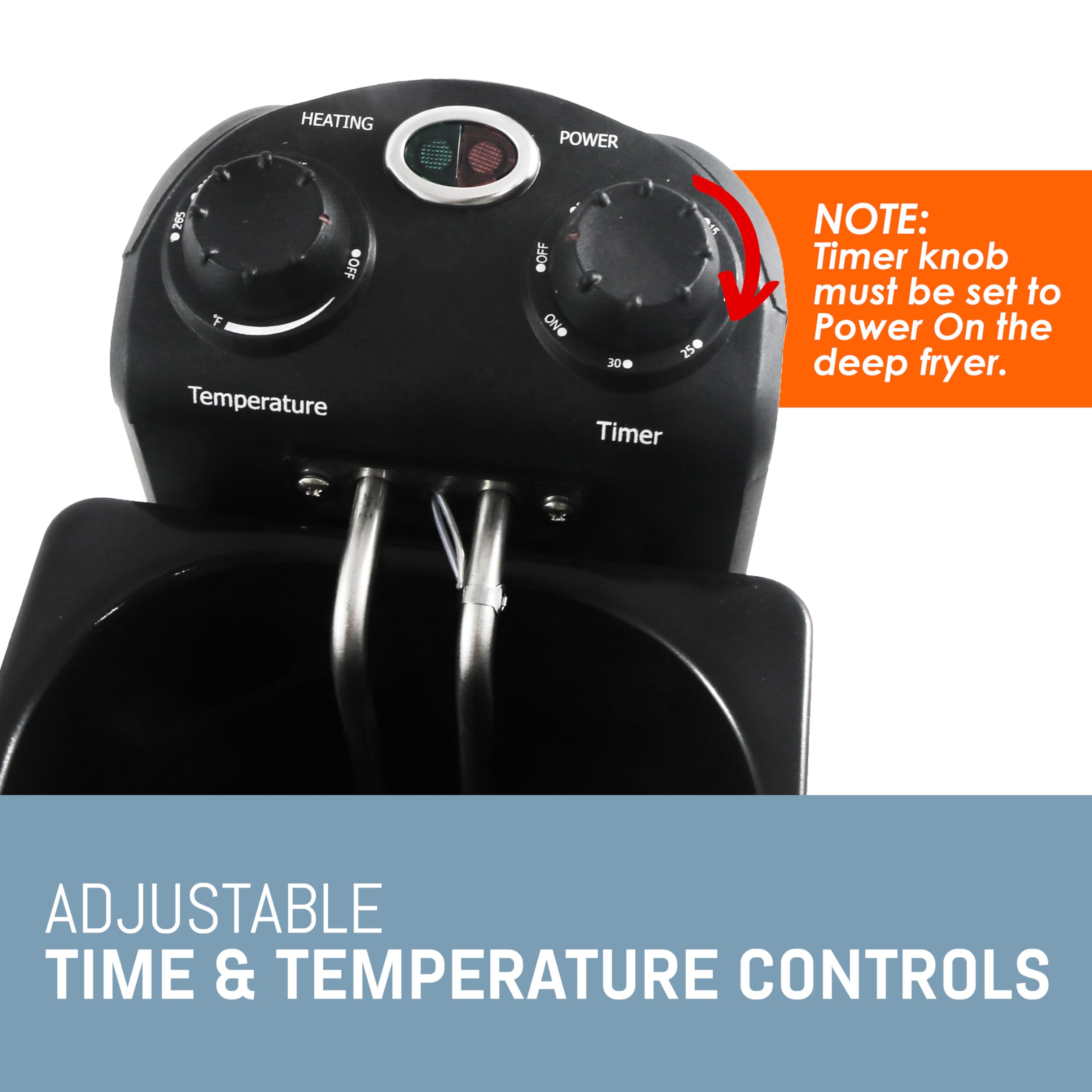Elite Gourmet Edf-3500 Electric Immersion Deep Fryer. Removable Basket, Timer Control Adjustable Temperature, Lid With Viewing W