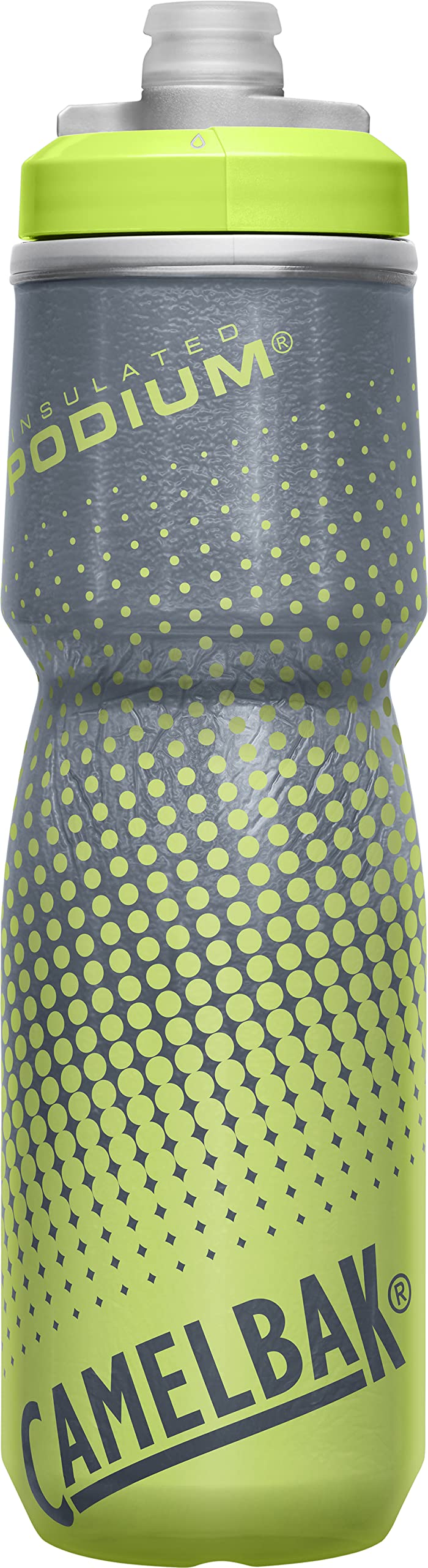 Camelbak Podium Chill Insulated Bike Water Bottle - Easy Squeeze Bottle - Fits Most Bike Cages - 24Oz, Yellow Dot