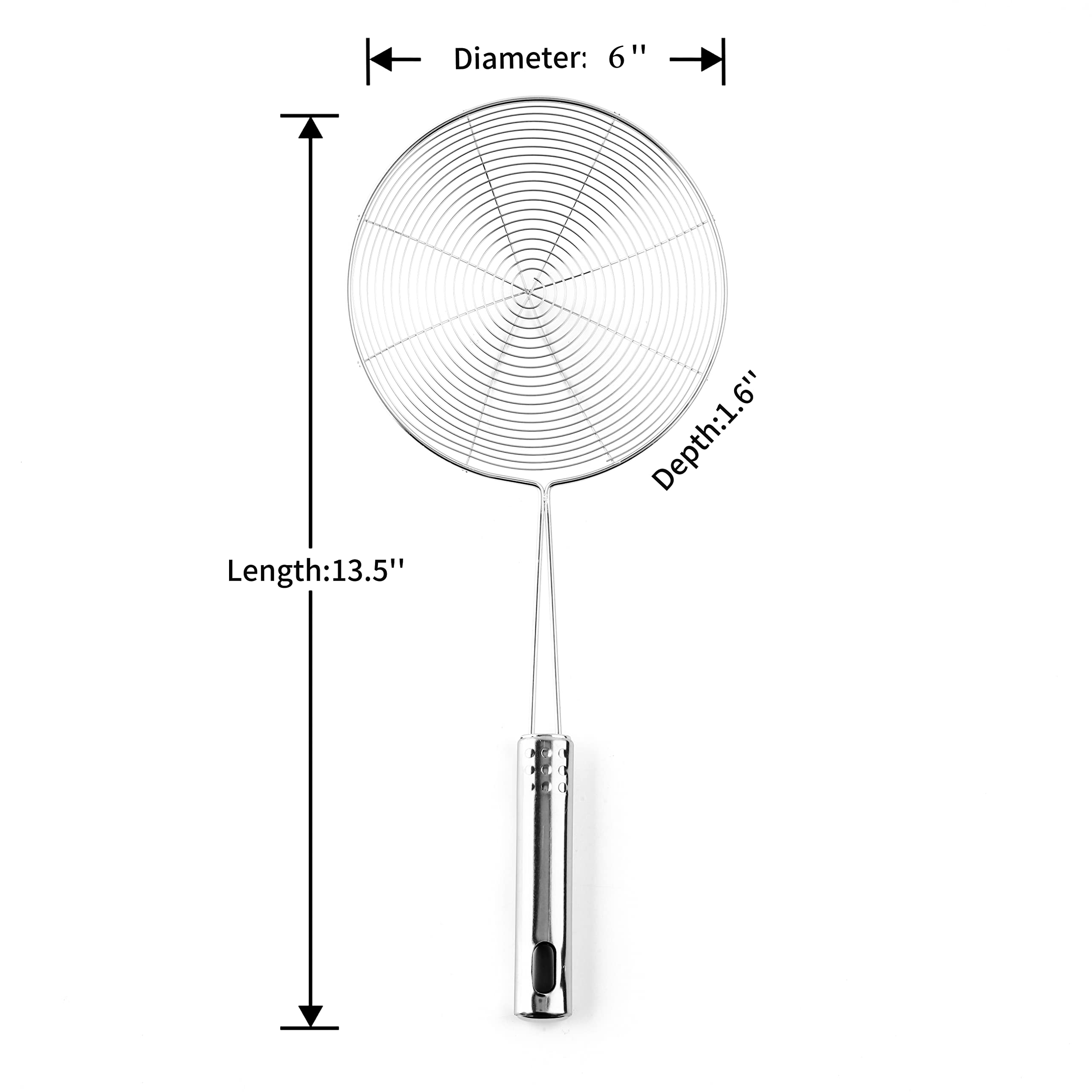 Versatile Stainless Steel Spider Strainer/Skimmer/Ladle For Cooking And Frying, Chirano Kitchen Gadgets Wire Strainer Pasta Stra