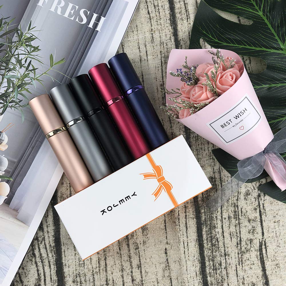 Refillable Perfume Bottle Atomizer for Travel  Yeejok Portable Easy Refillable Perfume Spray Pump Bottle for Men and Women with 5ml Pocket Size Perfume Container-Blue