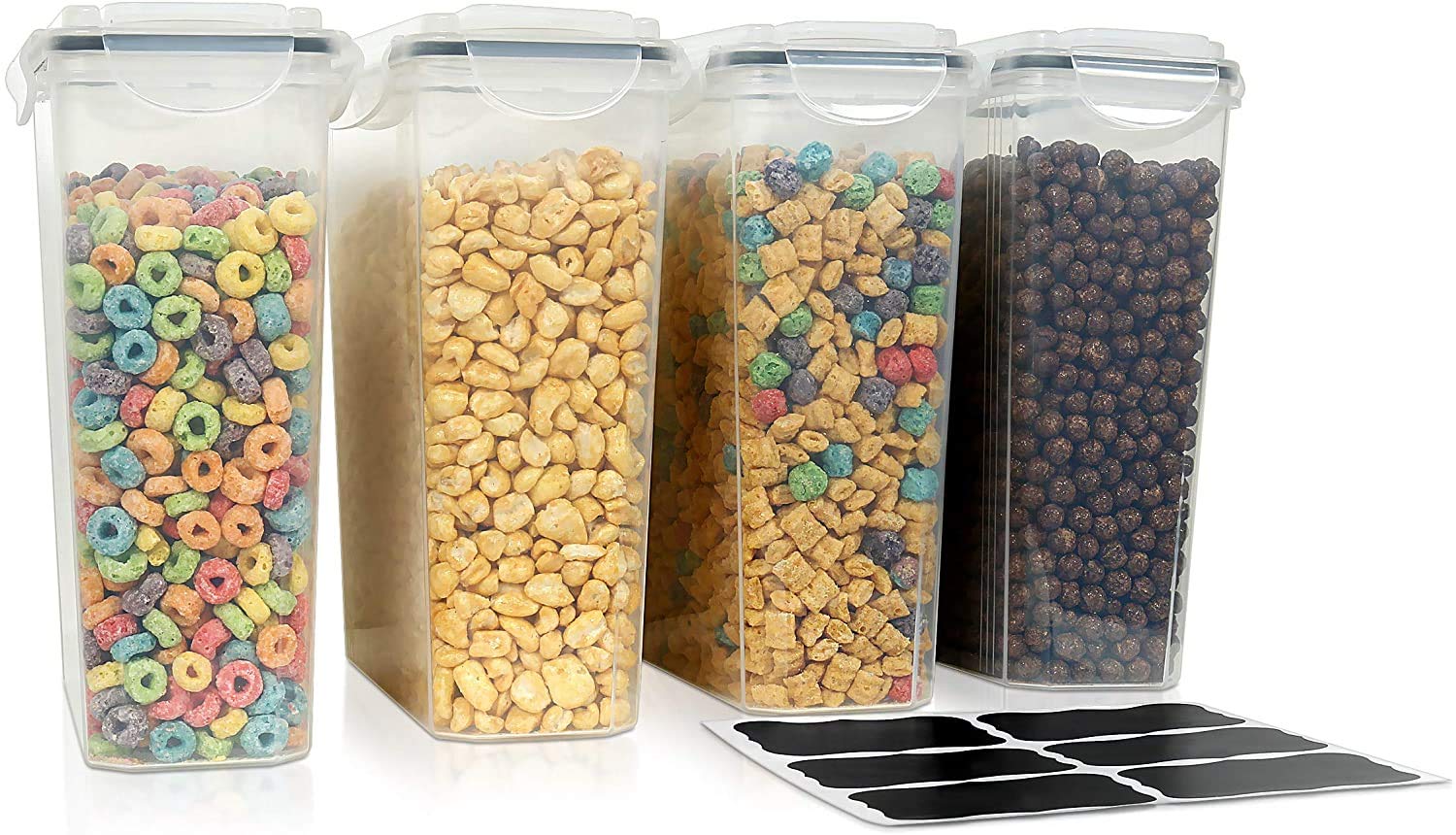 Cereal Containers Storage Set Large (6 Pack) Airtight Food Storage Containers For Kitchen & Pantry Organization, Cereal Storage