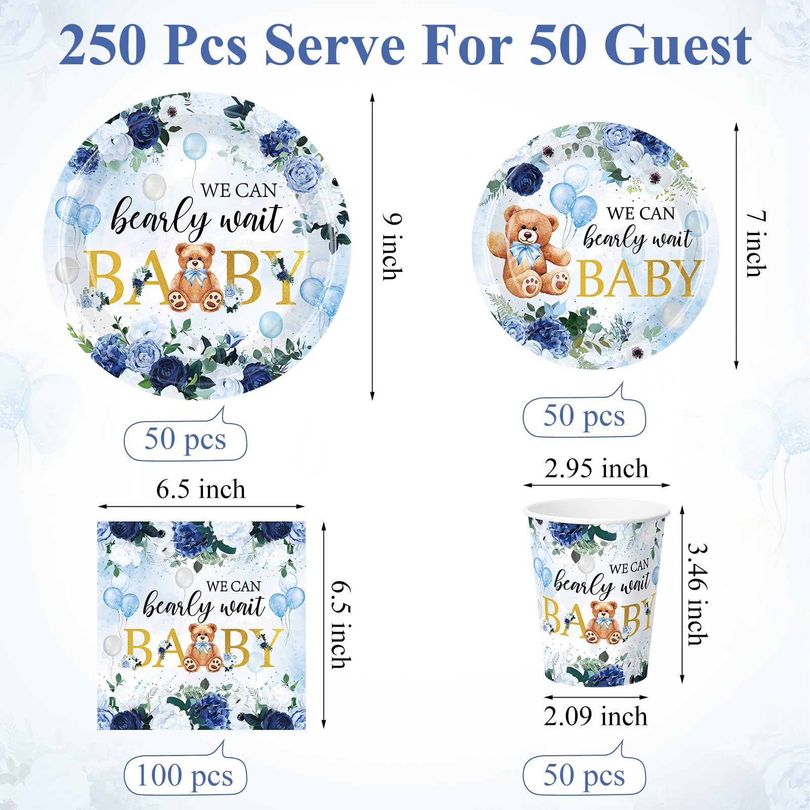 Funnymoom 250 Pcs Fall Floral Party Decoration Wildflower Paper Plates Napkins and Cups Harvest Decoration Tableware Set for Aut