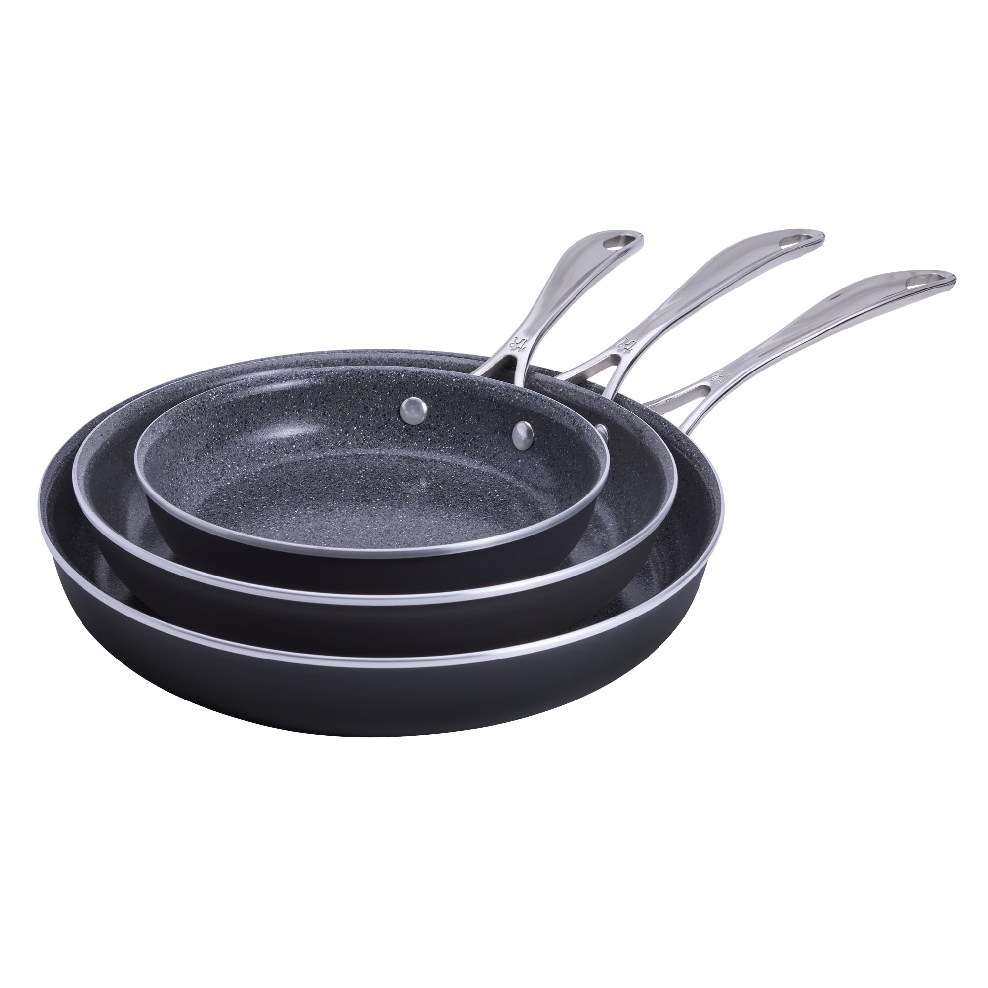 HENCKELS Capri Ceramic 3pc Aluminum Ceramic Nonstick Fry Pan Set