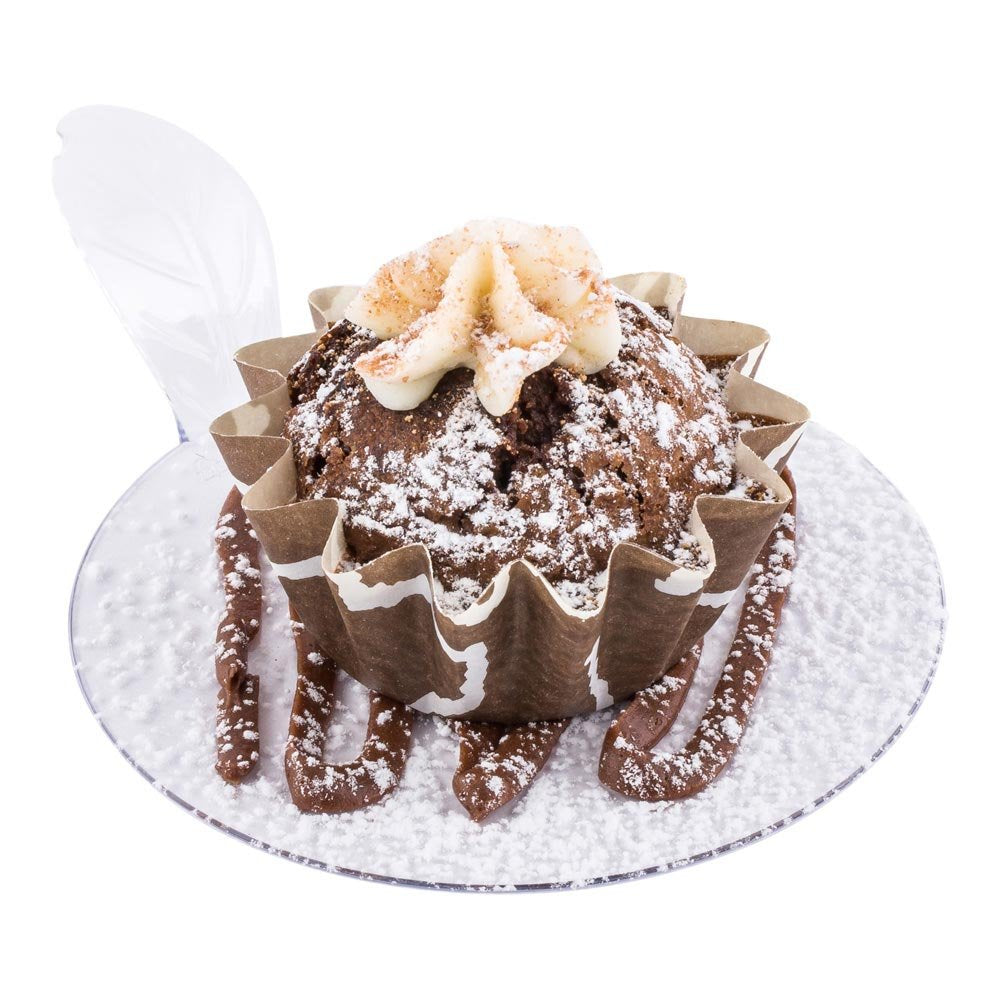 Restaurantware 3 X 3 X 1 Inch Round Appetizer Plates 100 Disposable Pastry Plates - Built-In Handle Premium Clear Plastic Desser