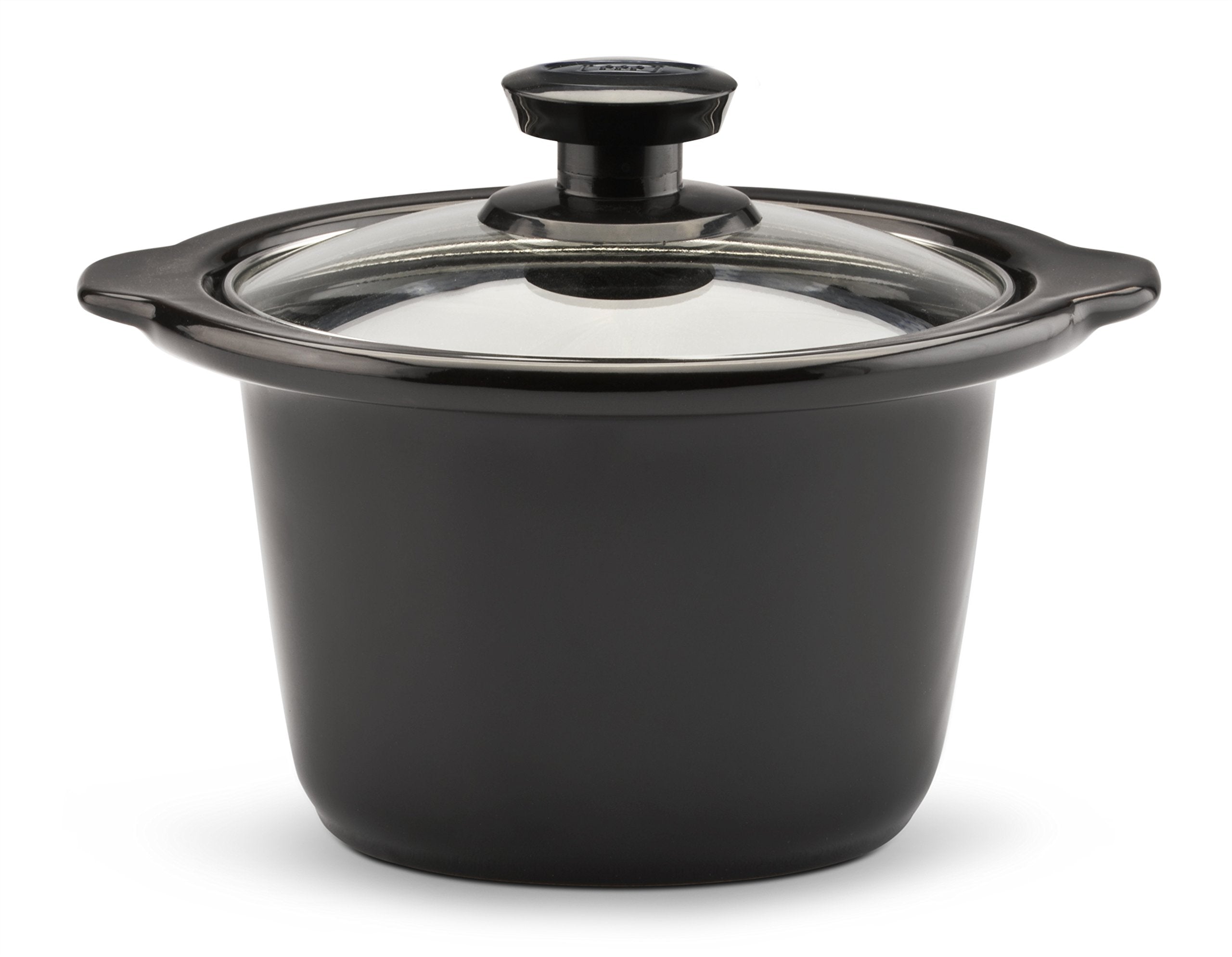 Toastmaster Stainless Steel Slow Cooker, 1.5 Quart, Removable Stoneware Bowl, Silver/Black, Model TM-151SC