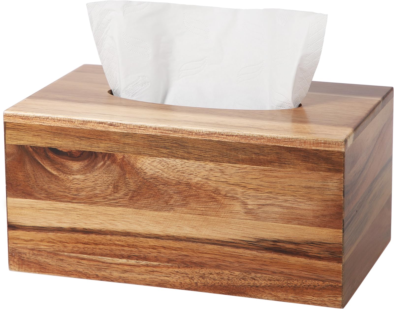 Catory Tissue Box Cover, Acacia Wood Tissue Box Cover Rectangle, Tissue Box Holder Rectangular Covers Your Tissues, Decorative T