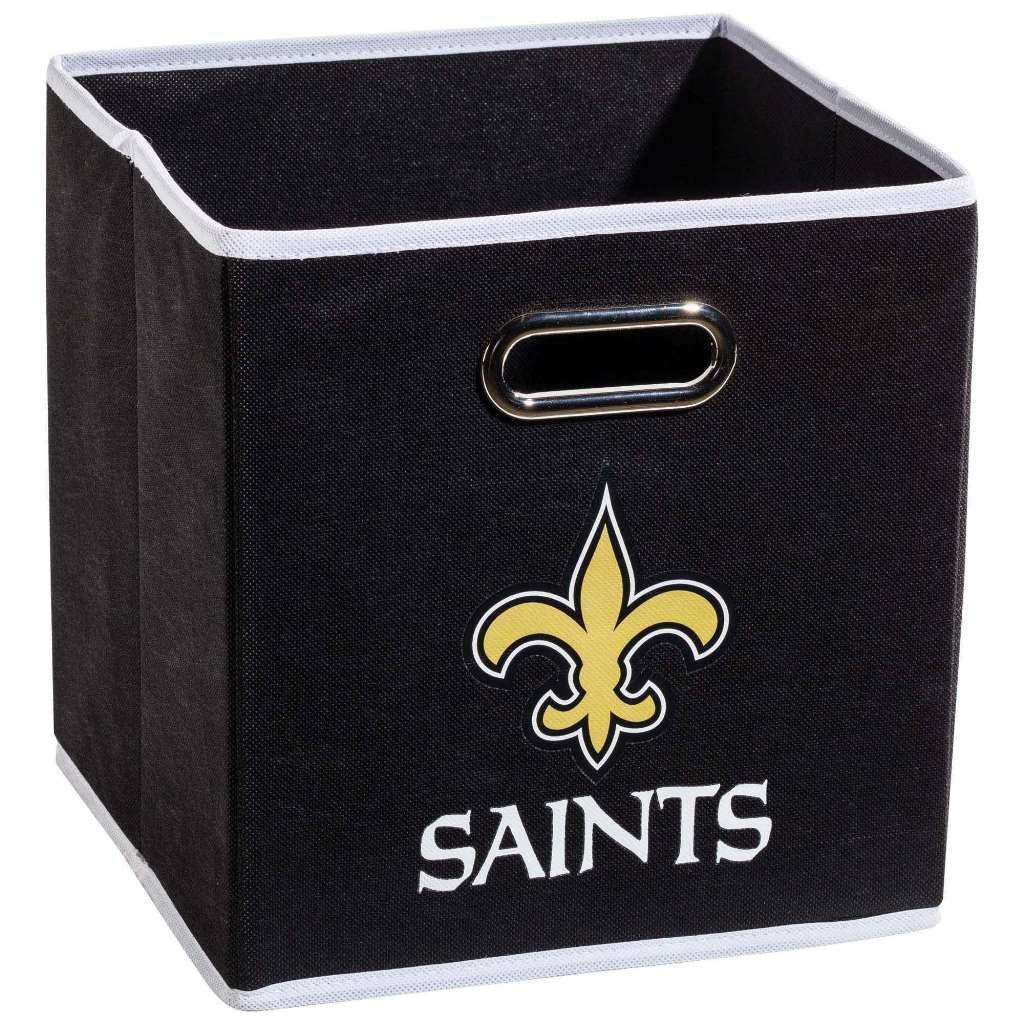 Franklin Sports Nfl New Orleans Saints Collapsible Storage Bin Nfl Folding Cube Storage Container Fits Bin Organizers Fabric Nfl