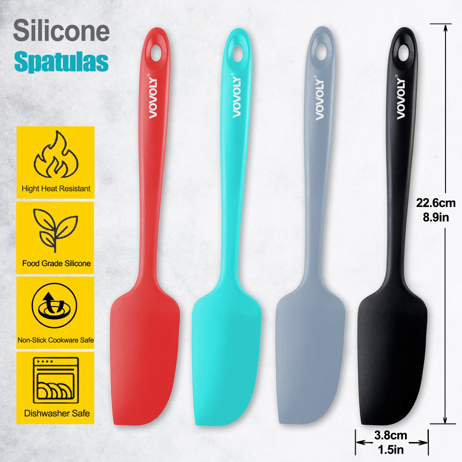 Mini Silicone Spatula - Bpa Free Pro-Grade 600F Heat-Resistant Non-Stick Small Rubber Jar Spatula - Silicone Kitchen Scraper Ute