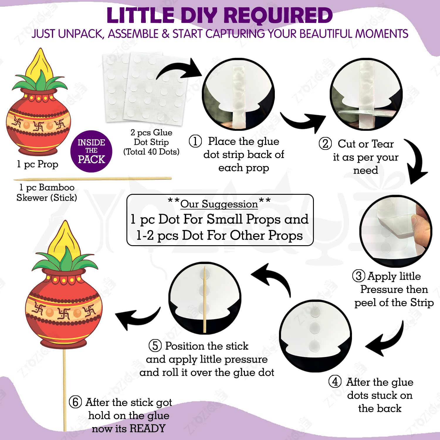 Zyozique Annaprasanam Photo Booth Props With Annaprasanam Paper Banner Hindi Font Shubh Annaprashan Yellow & Red Color Font/Rice