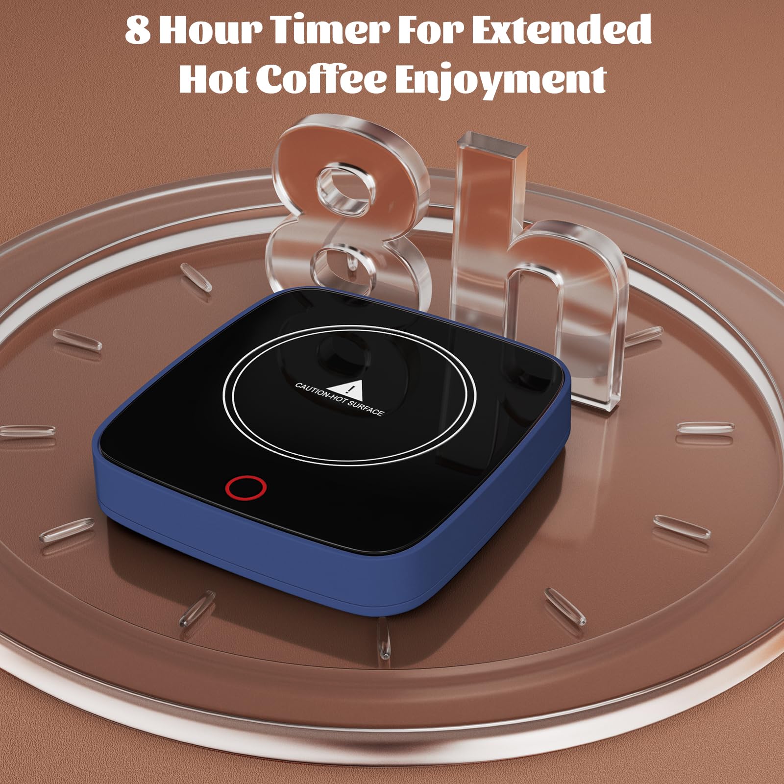 Coffee Cup Warmer, Smart Coffee Mug Warmer For Desk Home Office Use With 3 Temperature Setting, Beverage Warmer Candle Warmer Fo