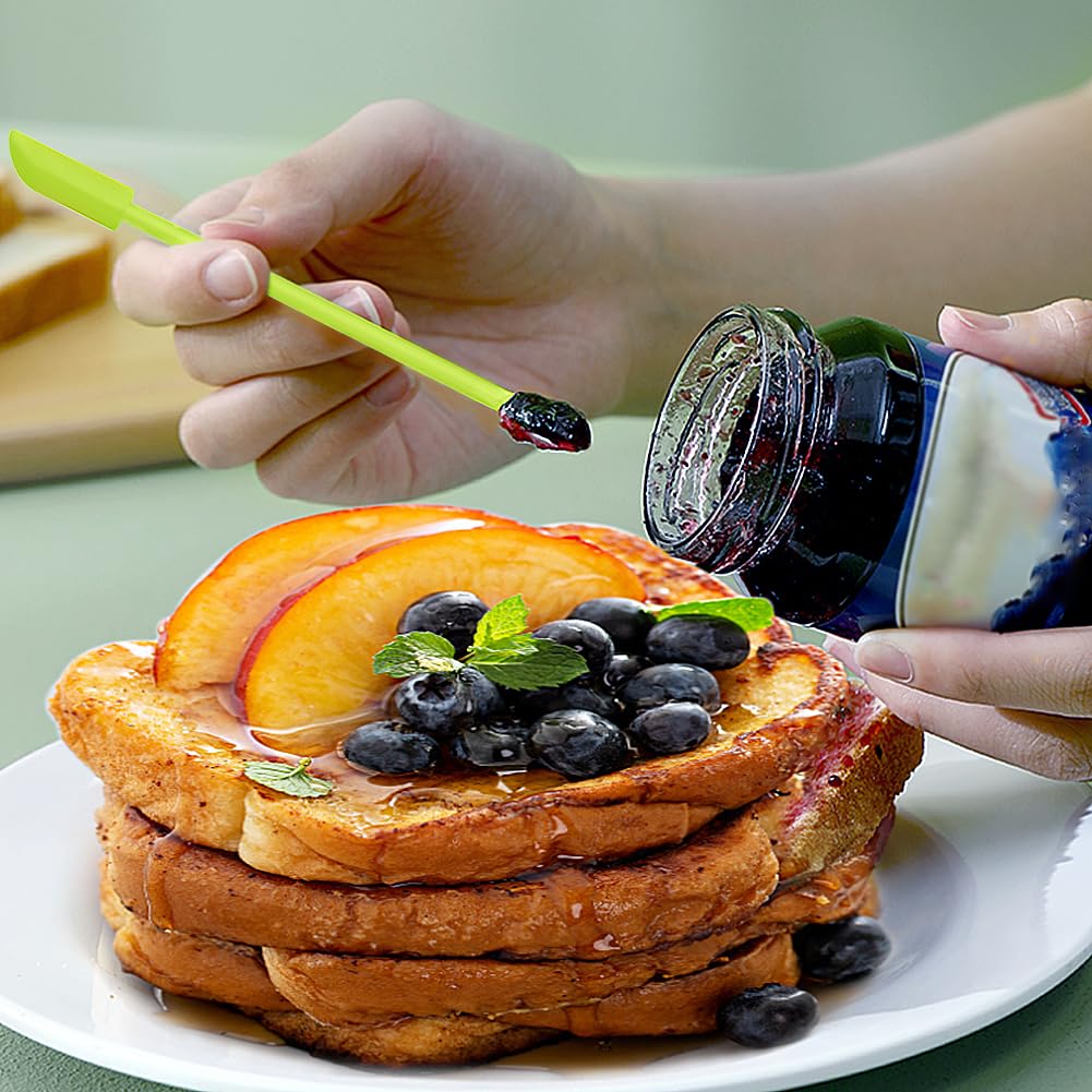 Barsone Makeup Spatula Set - 6Pcs Silicone Mini Scrapers for Beauty & Food, Multicolor, Model 2633