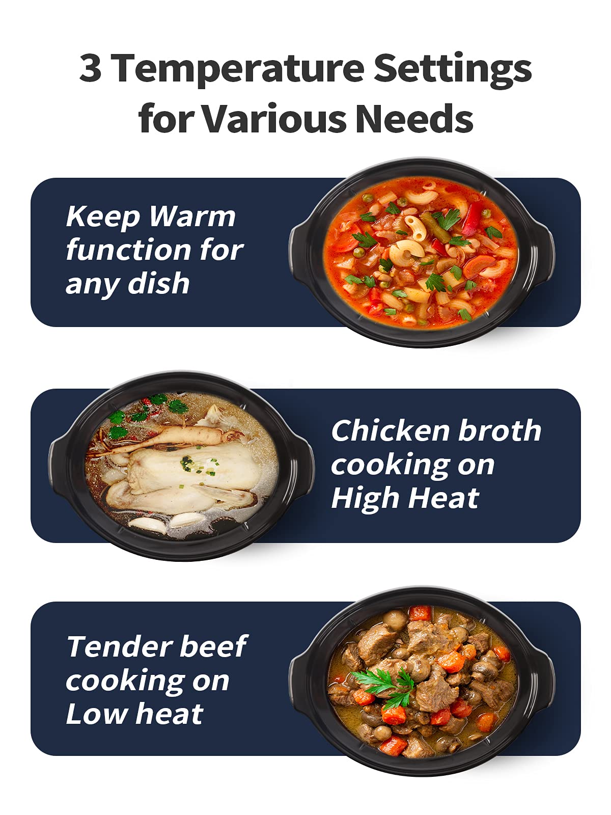 KOOC 8.5-Quart Programmable Slow Cooker, Black Stainless Steel, Model KSC850B-Pro, Digital Timer, Free Liners Included