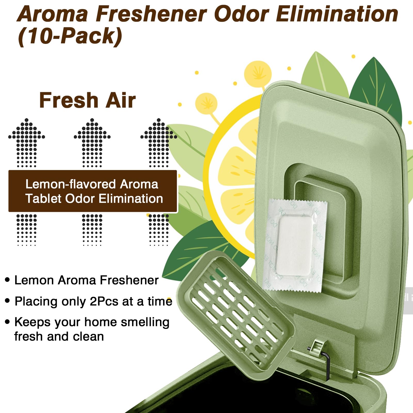 Slim Trash Can For Bathroom With Air Freshener Soft Close Lid, 6 Liter/ 1.6 Gallon Stainless Steel Garbage Can With Removable In