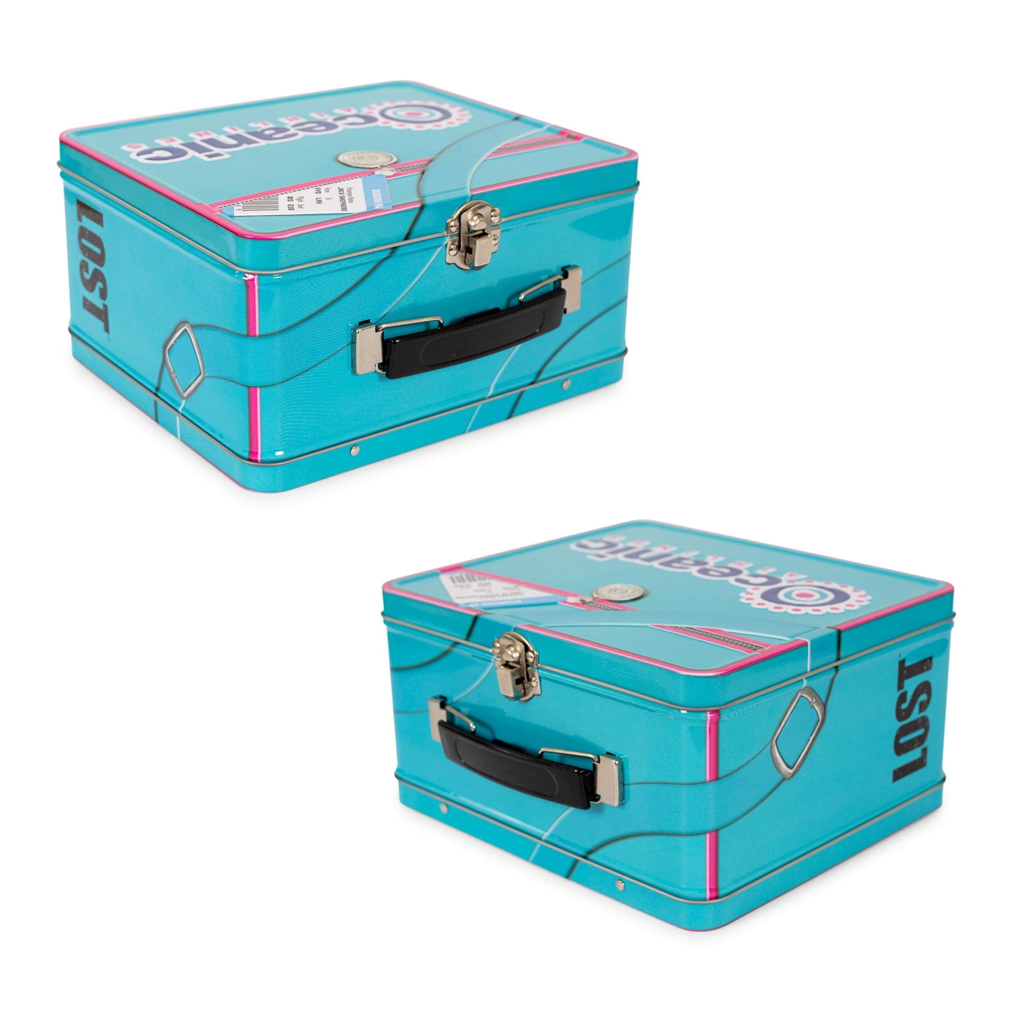 Lost Oceanic Airlines Metal Tin Lunch Box Tote | 8 X 7 X 4 Inches