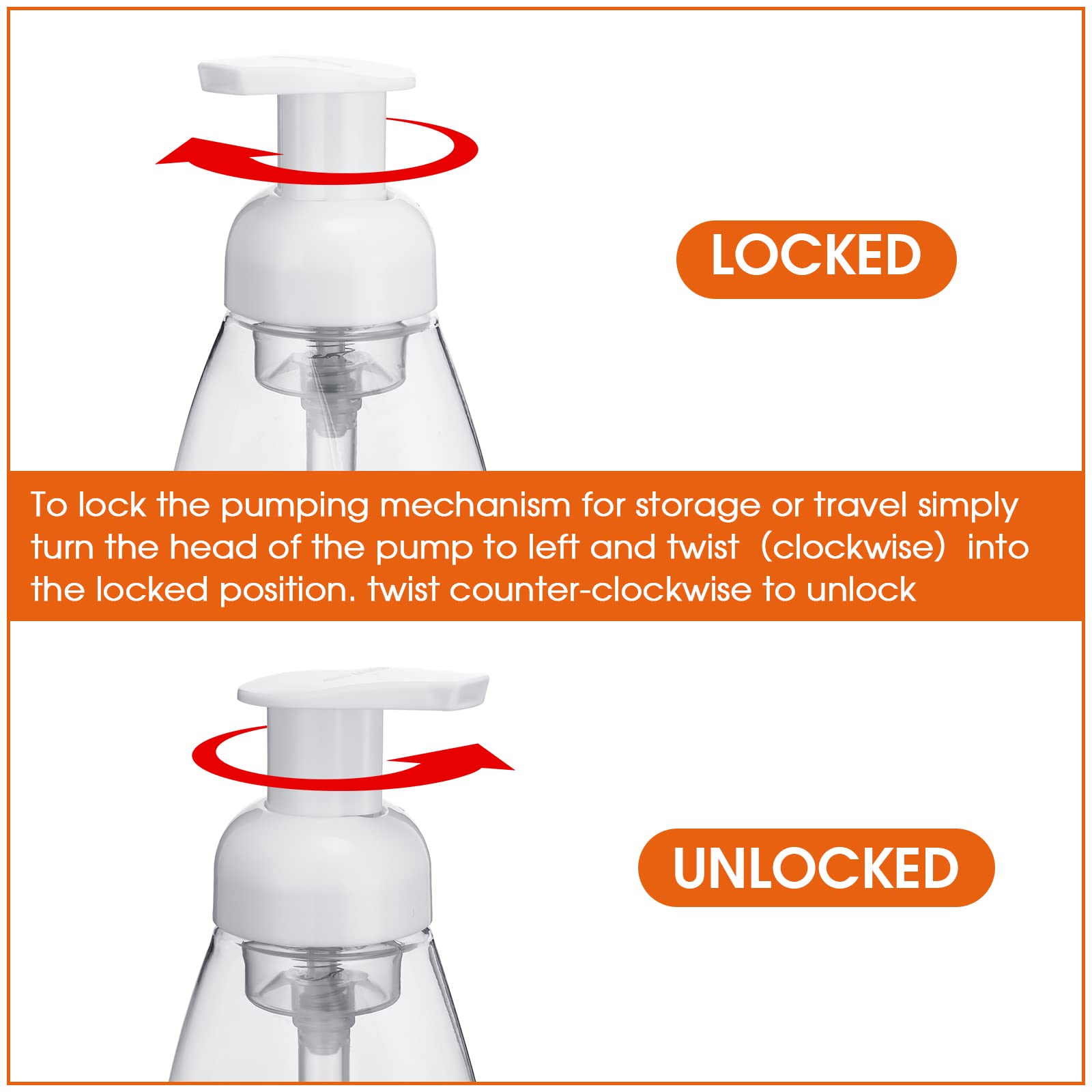 24 Pcs Foaming Pump Bottle Foaming Soap Dispensers Pump Bottles Hand Soap Pump Foam Dispenser Bottle Plastic Press Bottles Empty