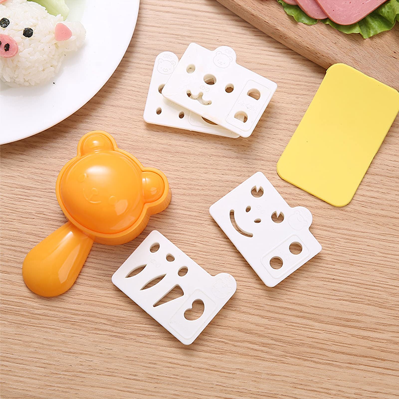 Rice Ball Mold For Kids Cute Animal Sushi Mold Rice Shaper Onigiri Mold Bento Accessories Diy Kitchen Tools With Nori Seaweed Pu