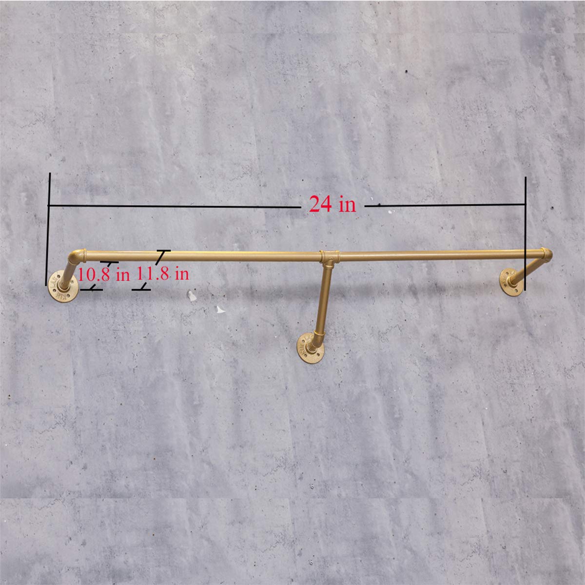 Furvokia Industrial Retro Wall Mounted Pipe Shelf Bathroom Hanging Towel Rack,Metal Bedroom Clothing Rod Garment Rack,Display St