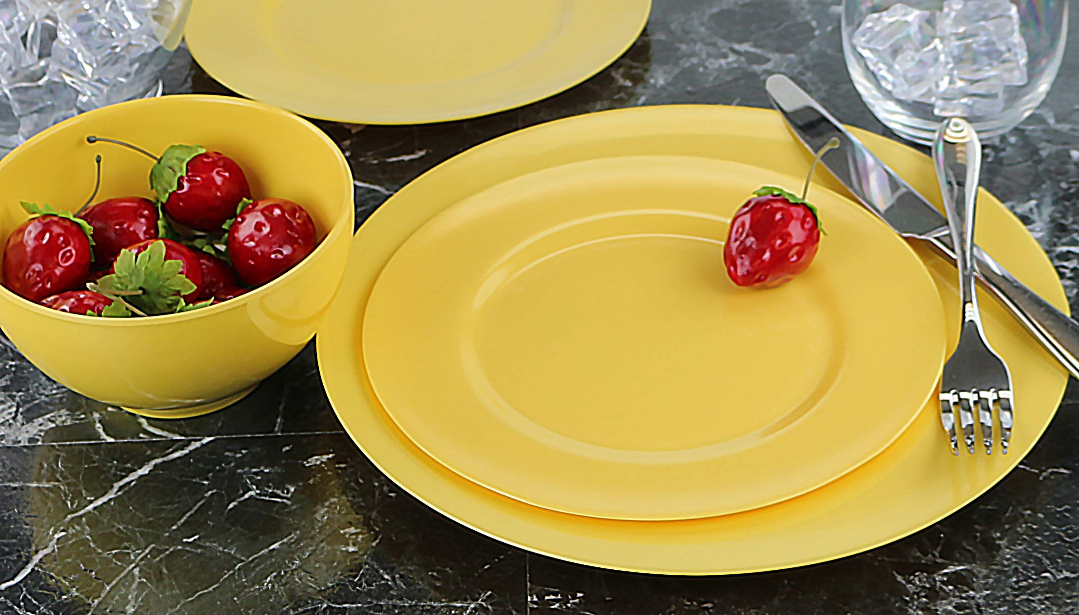 Calypso Basics By Reston Lloyd Melamine Bowl, Set Of 6, Lemon Yellow