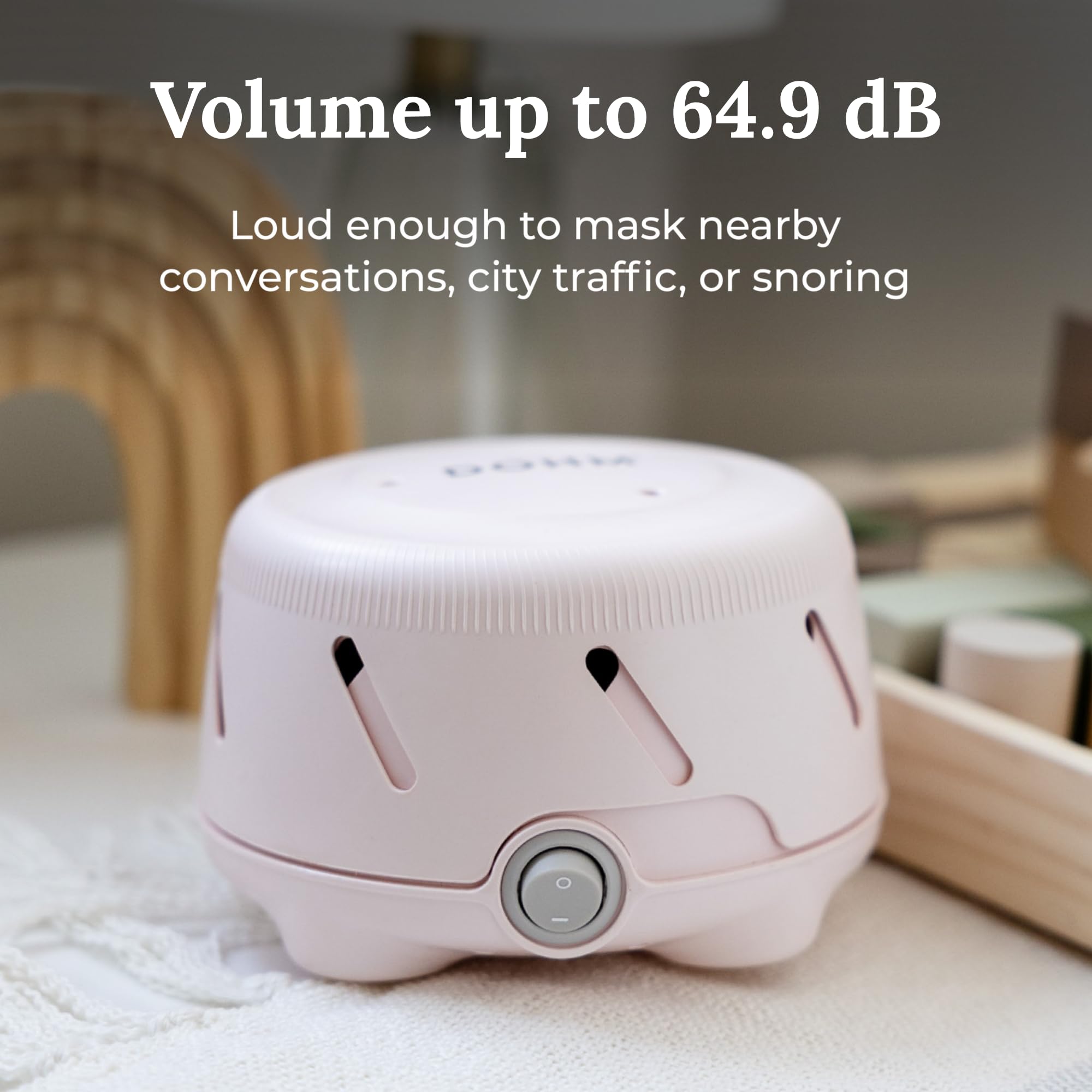 YOGASLEEP Yogasleep Dohm Uno White Noise Machine, Adjustable Tone, Pink, 1 Count, Model 3501002 for Sleep & Office Privacy
