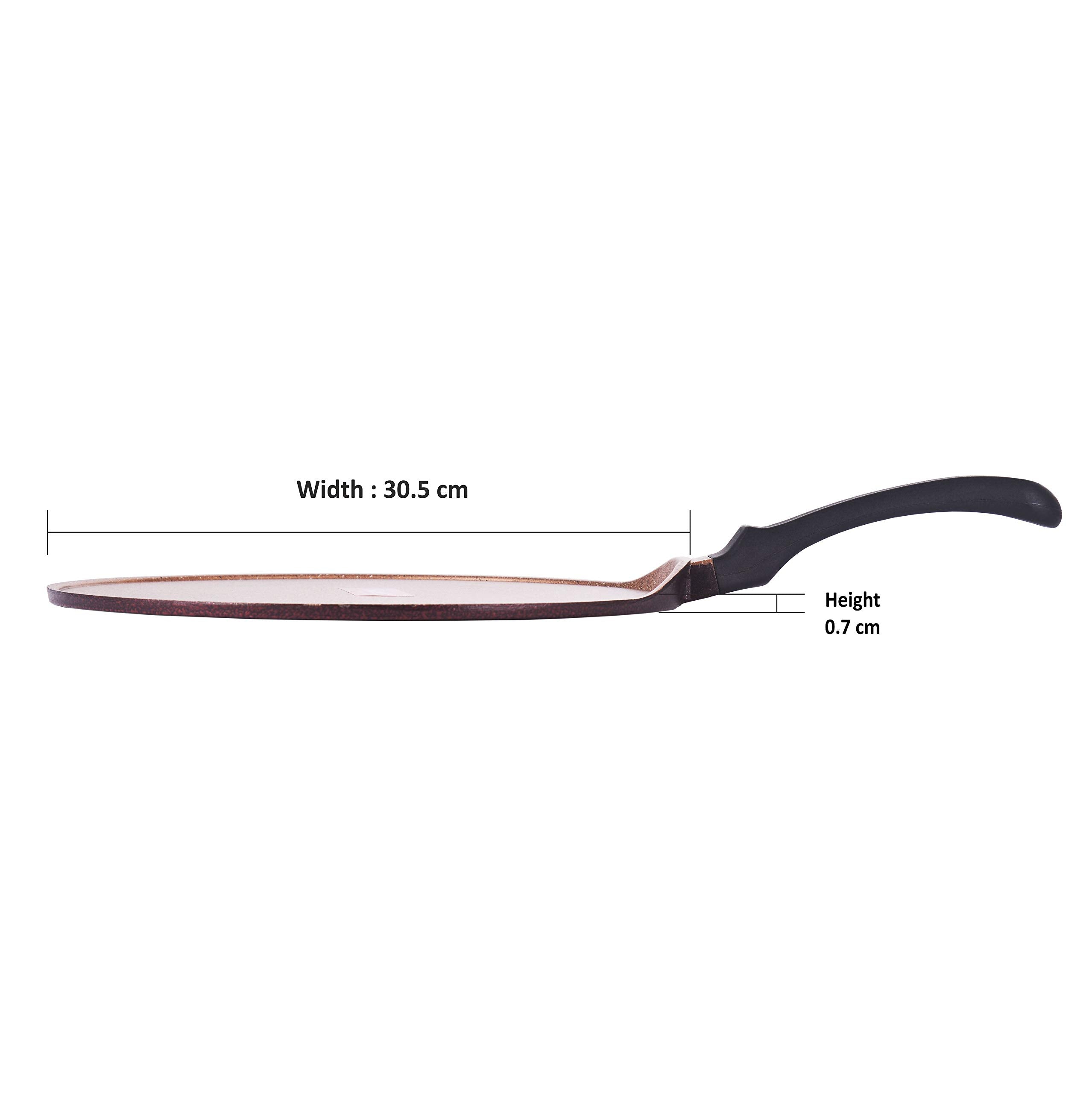 Sumeet Granite Finish Nonstick Die Cast 4Mm Thick Dosa Tawa - 30.5 Cm (Peach Color)]