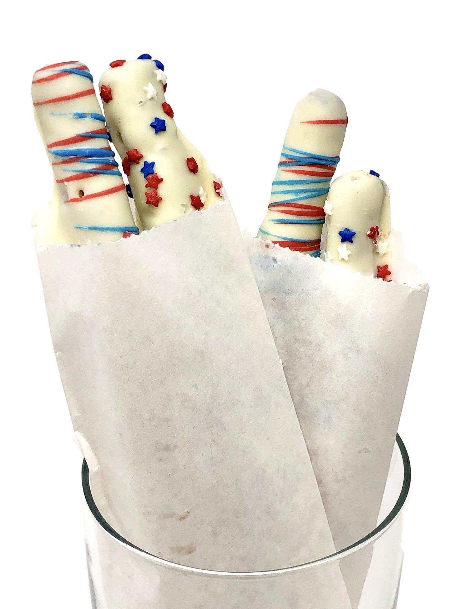 Kraft Churro Bags Plus Stickers For Sealing. 125 Bags For Pretzel Rods, Bakery Treats, Or Silverware. Includes Stickers For Labe