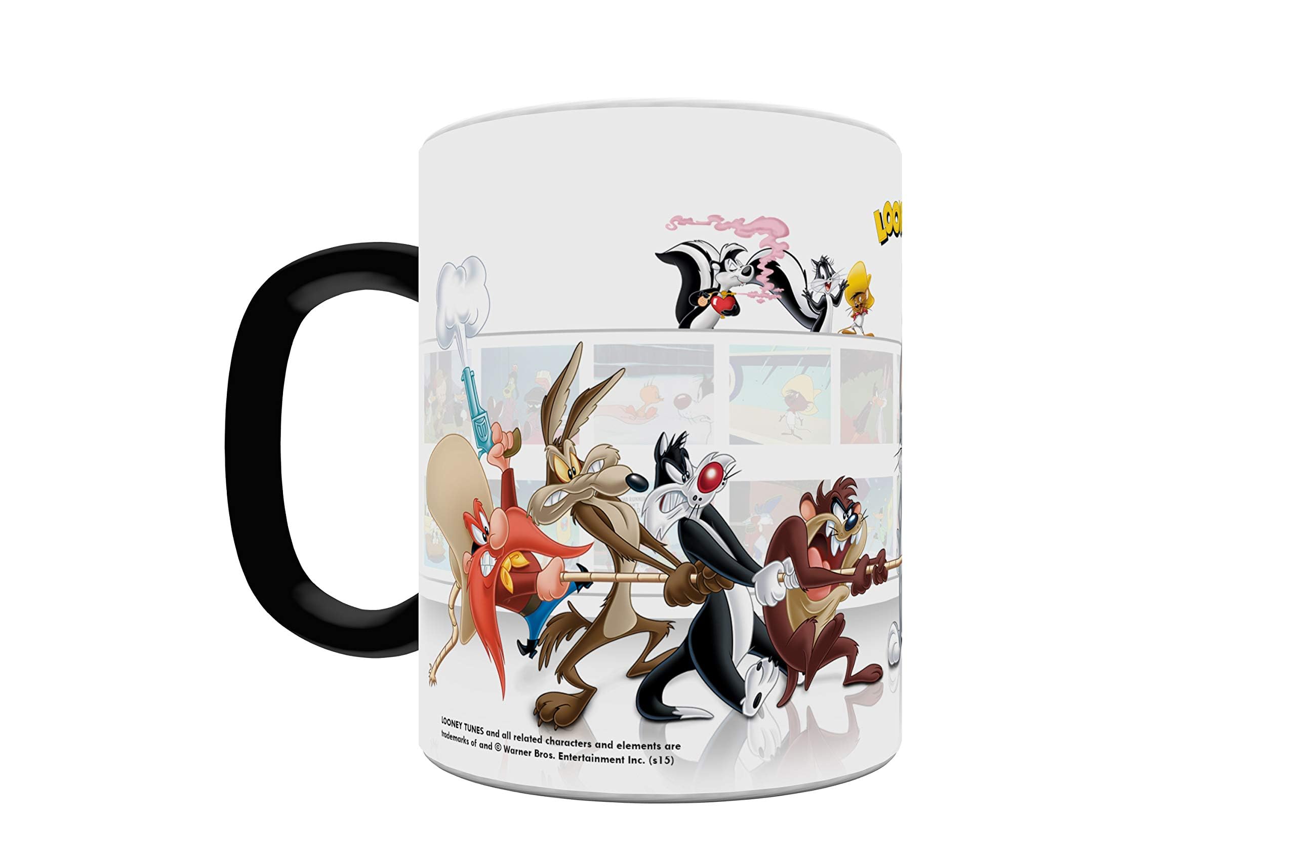 Morphing Mugs Looney Tunes (The Tunes) Ceramic Mug, Black