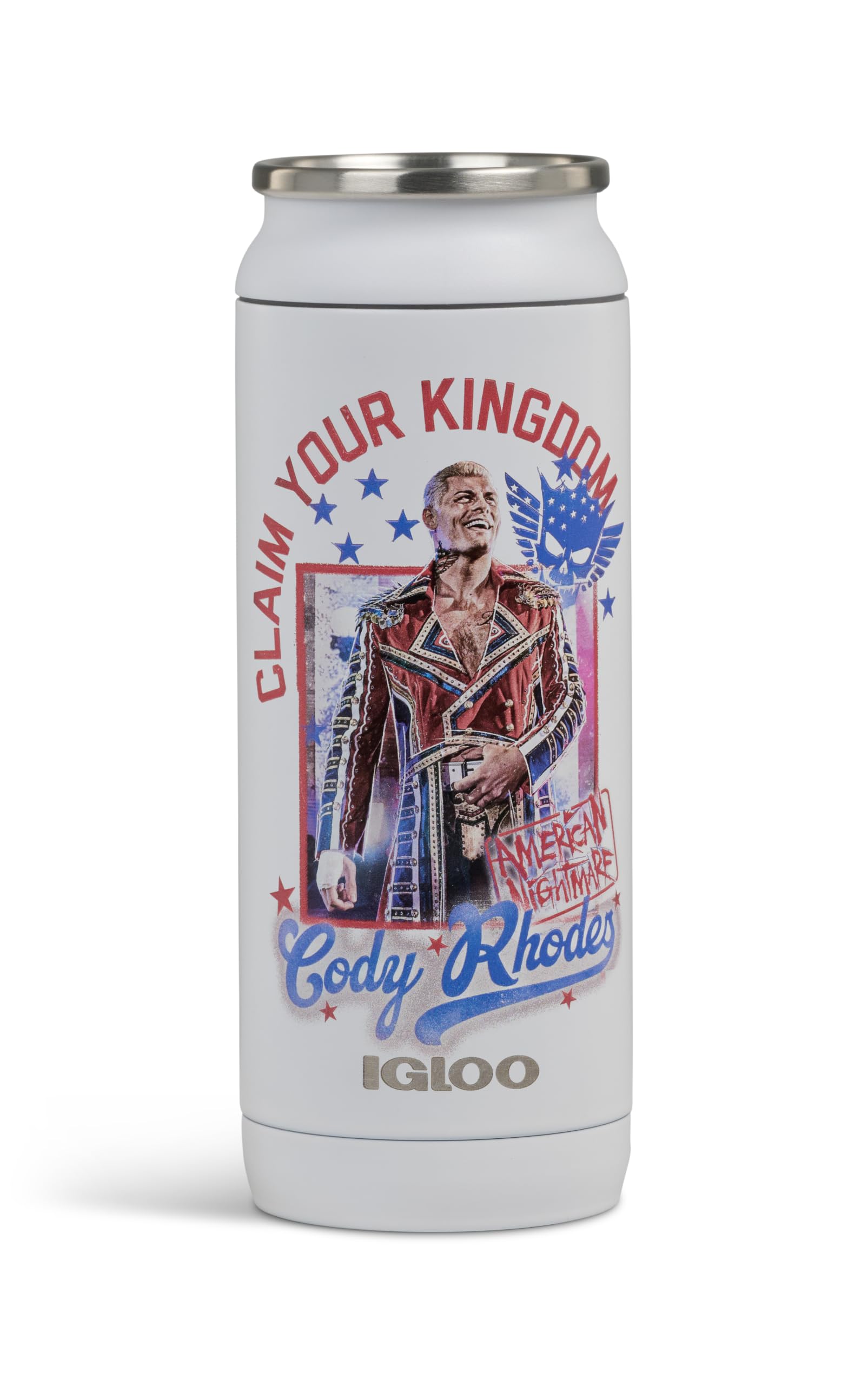 Igloo WWE Cody Rhodes 16 Oz Stainless Steel Can Tumbler