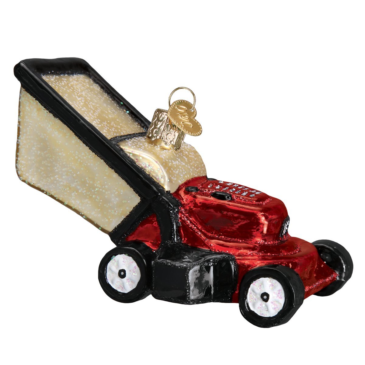 Old World Christmas Contractor Tools Glass Blown Ornaments for Christmas Tree Lawn Mower, 2.750, Model:32321