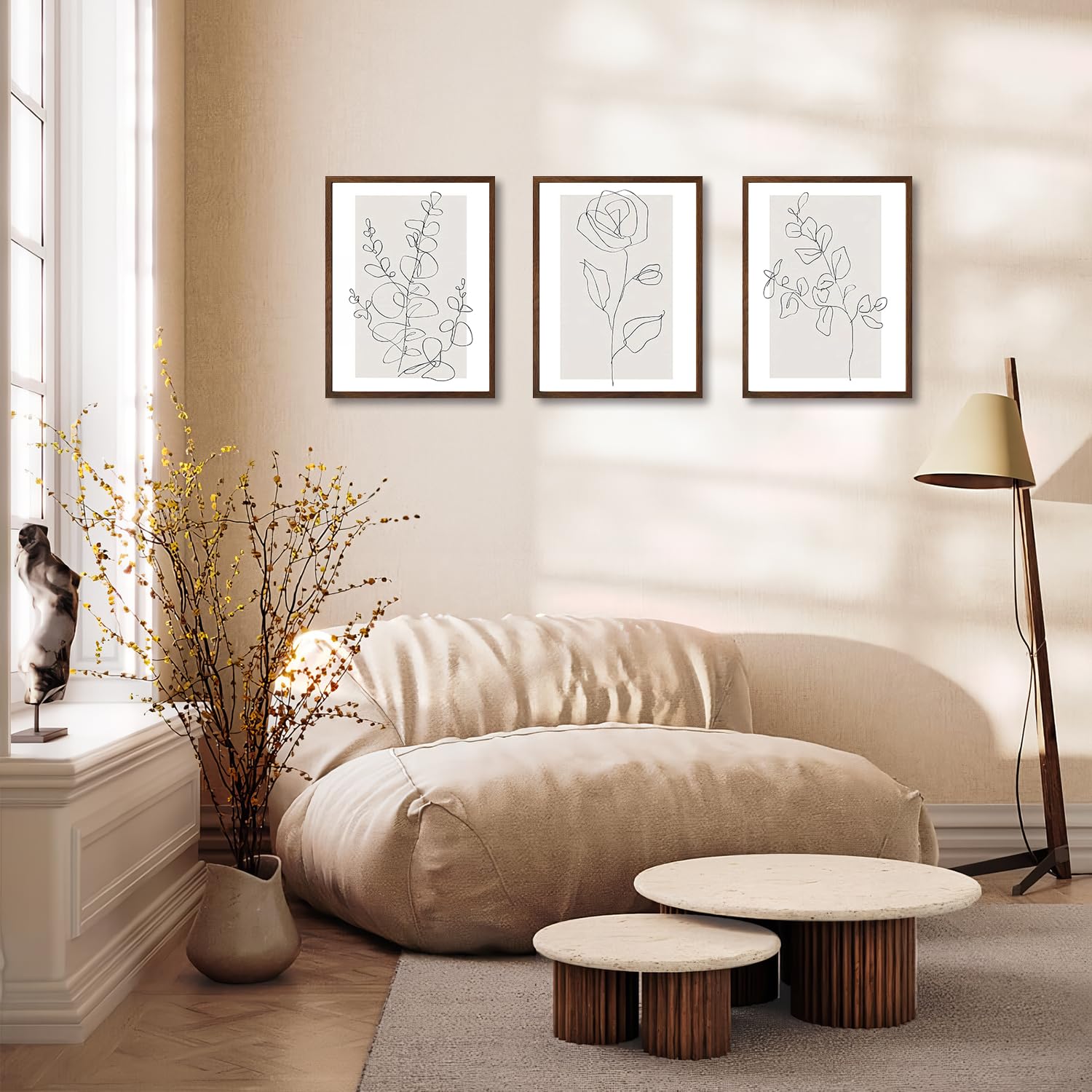 Dazzlewall Abstract Botanical Wall Decor Poster Minimalist Flower Line Wall Poster For Bedroom Living Room Decor 12X16 In Unfram