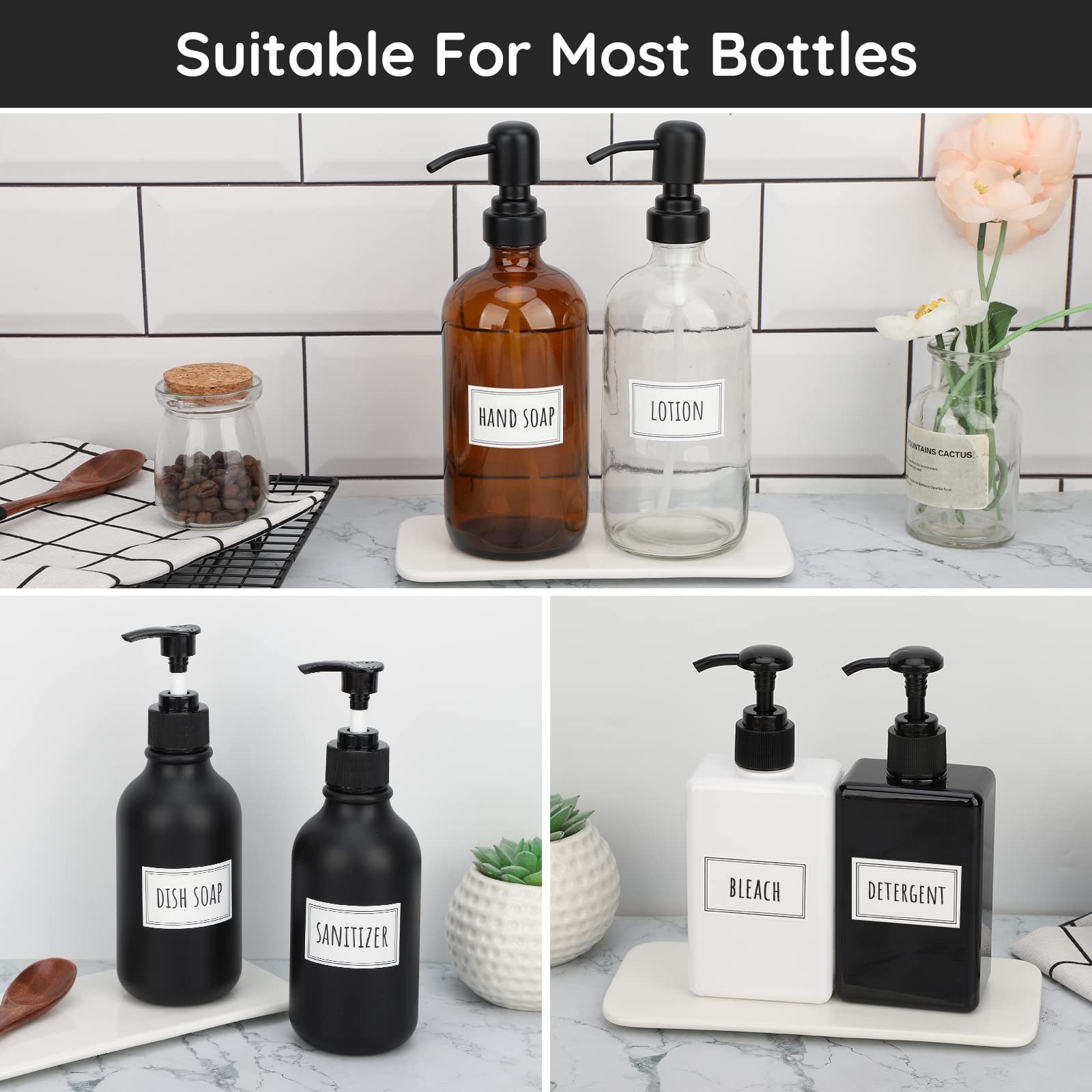 Segbeauty Waterproof Labels For Bottles, 36Pcs Laundry Labels Bathroom Labels For Organizing, Self-Adhesive Removable Cleaning L