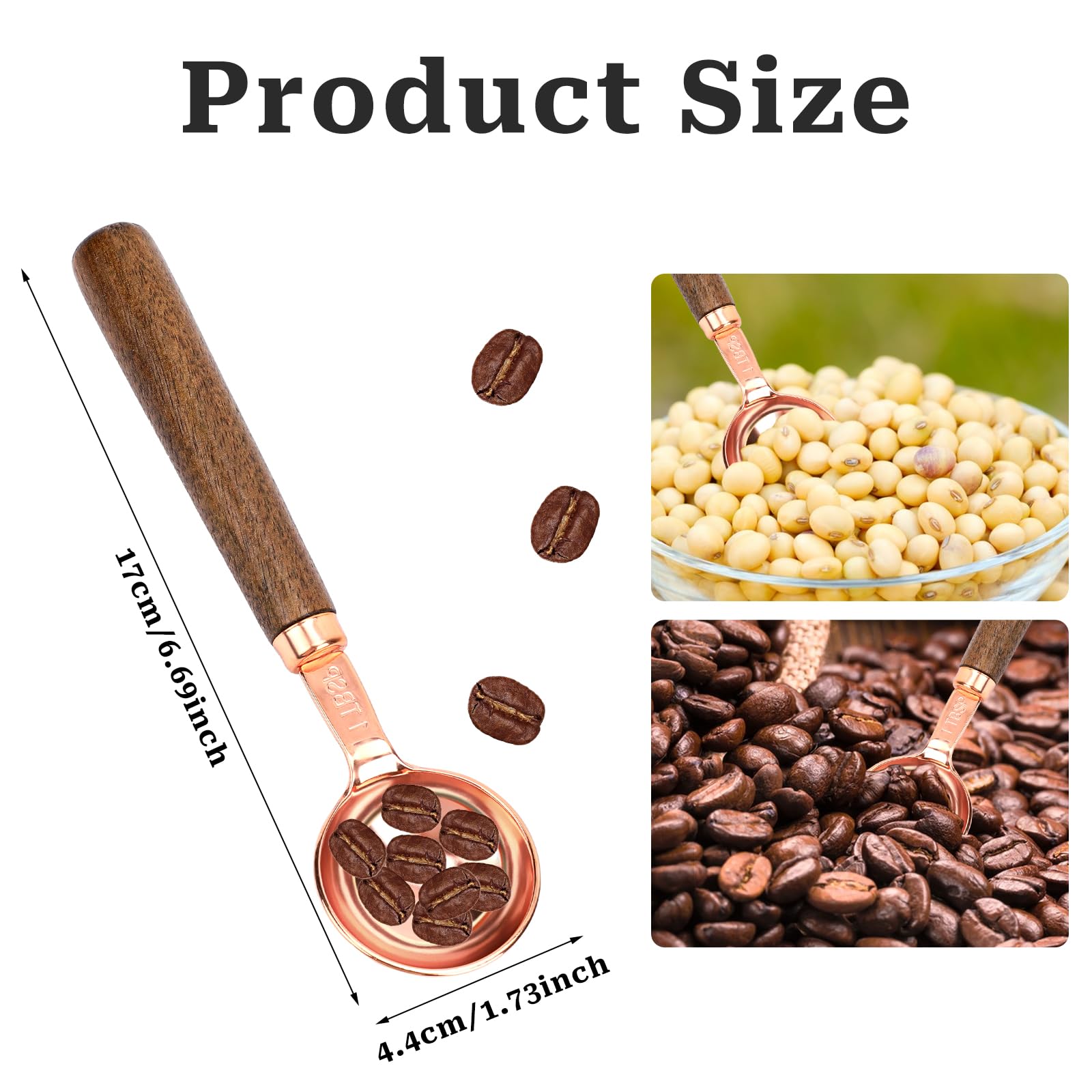 Coffee Scoop For Ground Coffee 1 Tablespoon Coffee Scoop Wood Long Handle Coffee Bean Scoop Tea Scoop Coffee Measuring Spoon,1 T