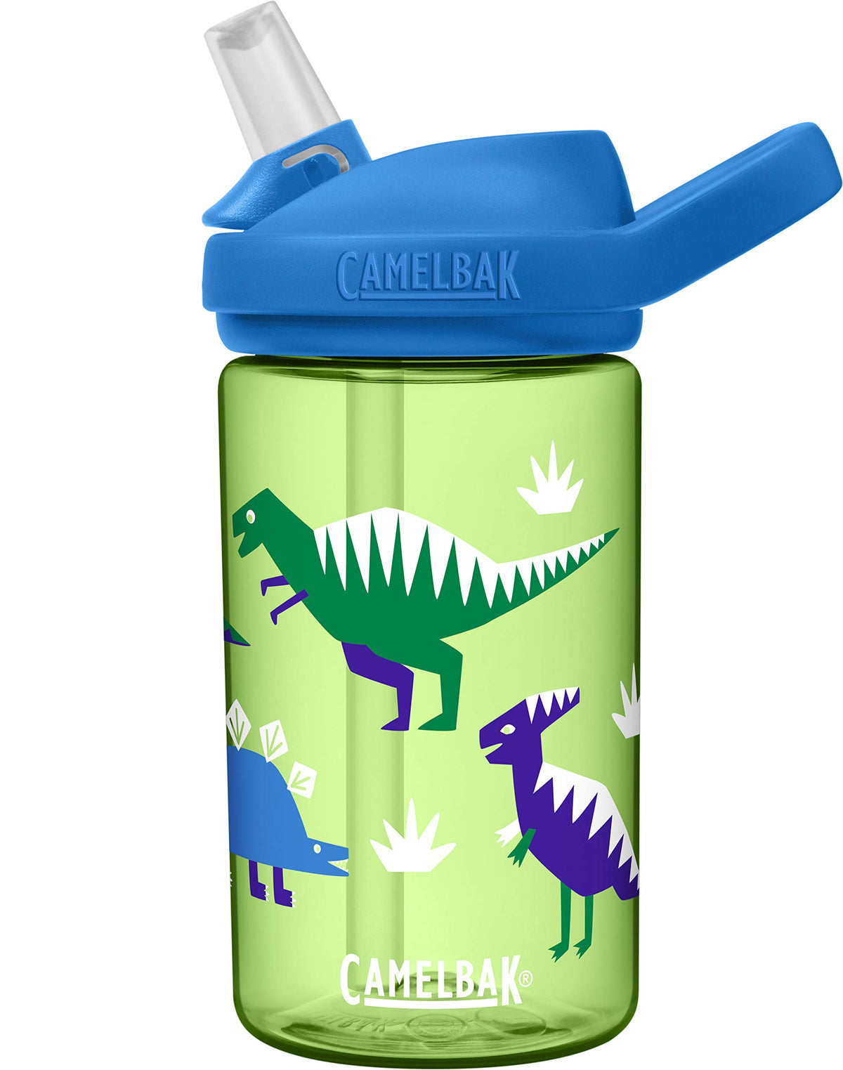 Camelbak Eddy+ 14 Oz Kids Water Bottle With Tritan Renew - Straw Top, Leak-Proof When Closed, Hip Dinos