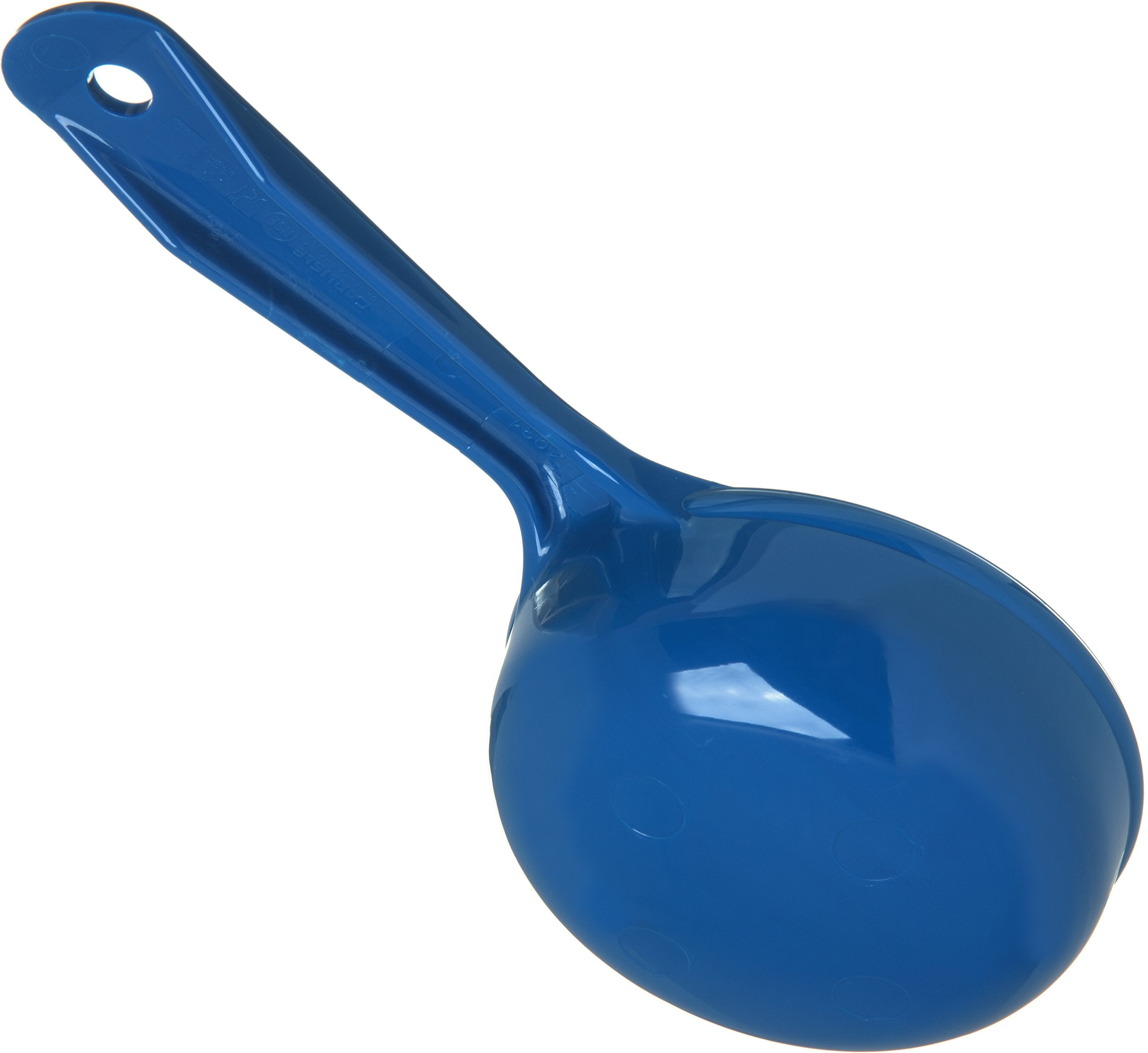 Cfs 493114 Solid Short Handle Portion Control Spoon, 8 Oz, Blue