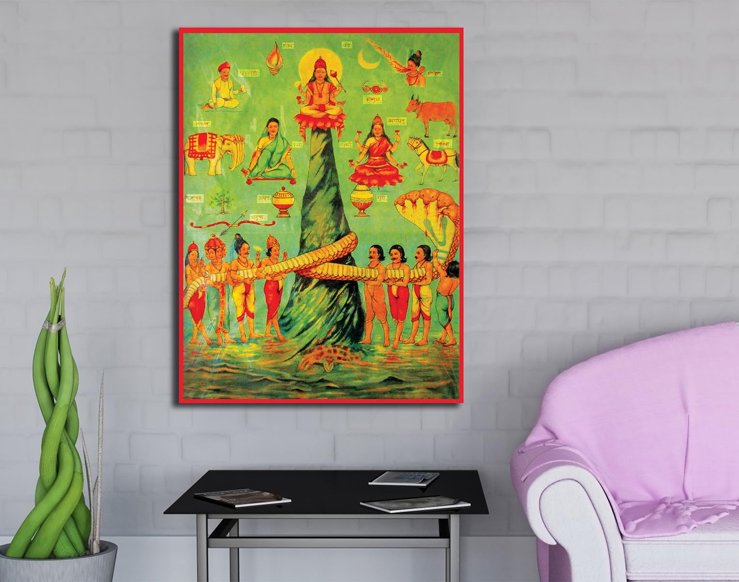 Namaste Home - Canvas Painting - Samudra Manthan - Modern Art - Abstract Art - Canvas Painting for Home and Office (Cotton Canva