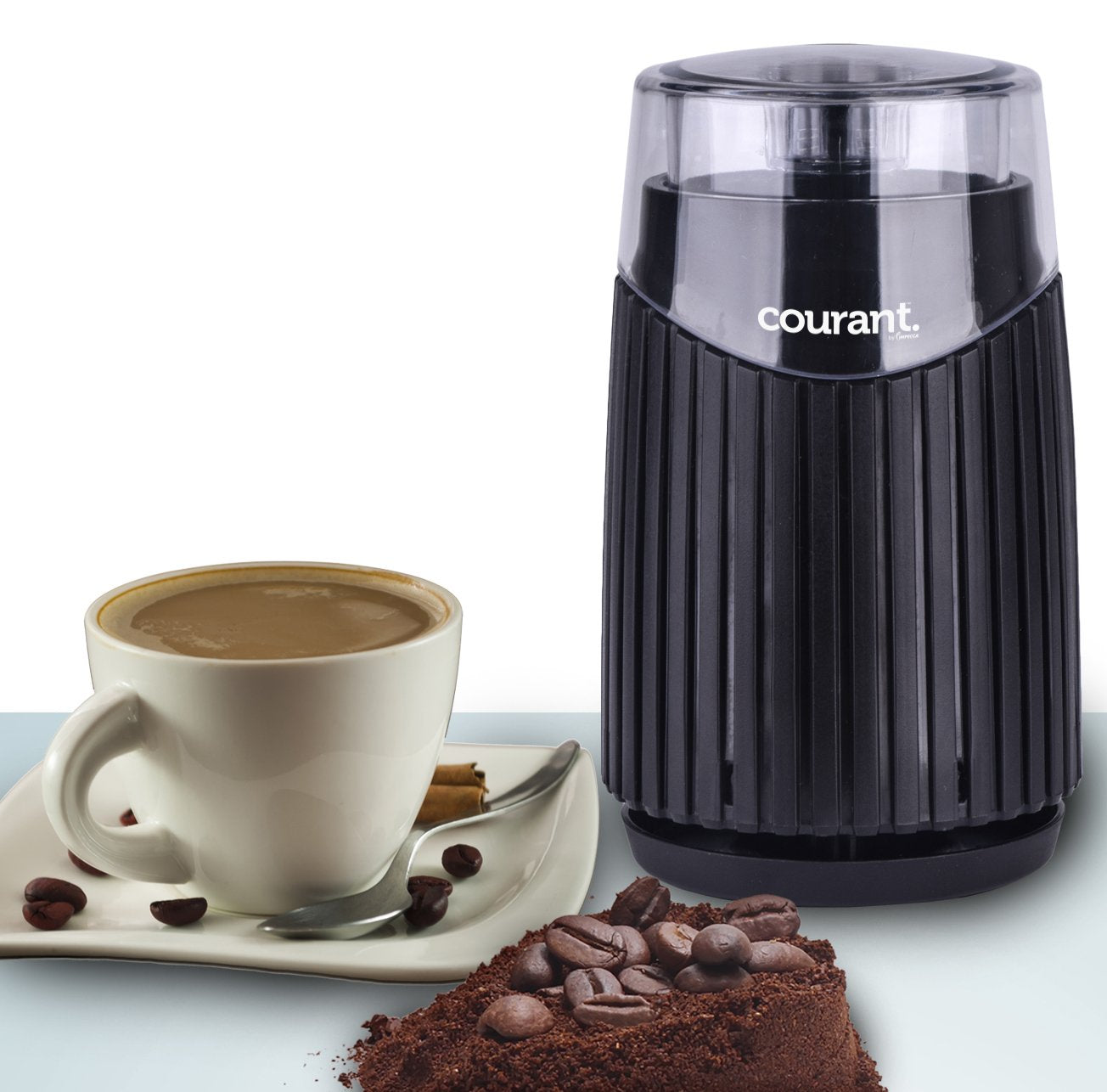 Courant Electric Coffee Grinder For Coffee Beans, Spices Stainless Steel Blades Durable Base, Makes Up To 6-Cups Coffee,150 Watt