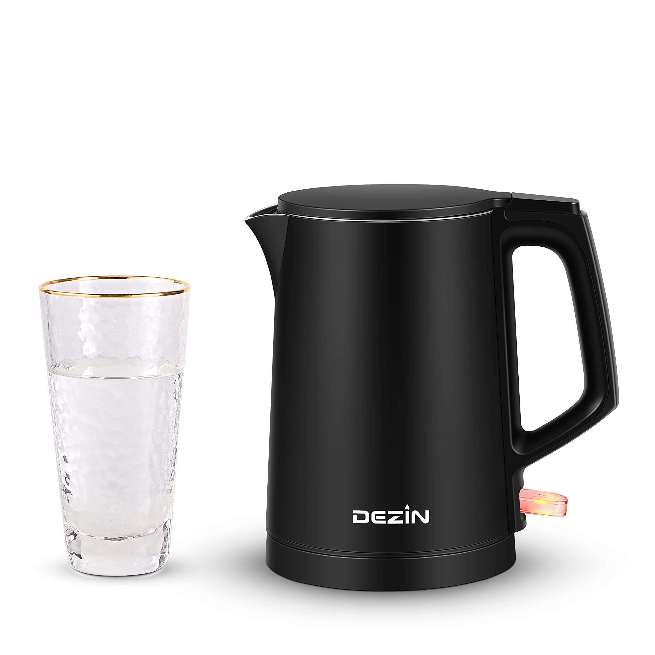 Dezin Electric Kettle, 0.8L Portable Travel Kettle With Double Wall Construction, 304 Stainless Steel Electric Tea Kettle For Bu