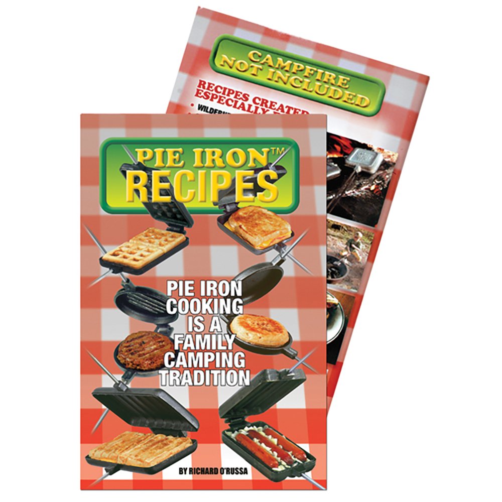 Rome Industries Square Pie Iron Gift Set With Recipe Book & Canvas Pie Iron Cover, 28'', Gray