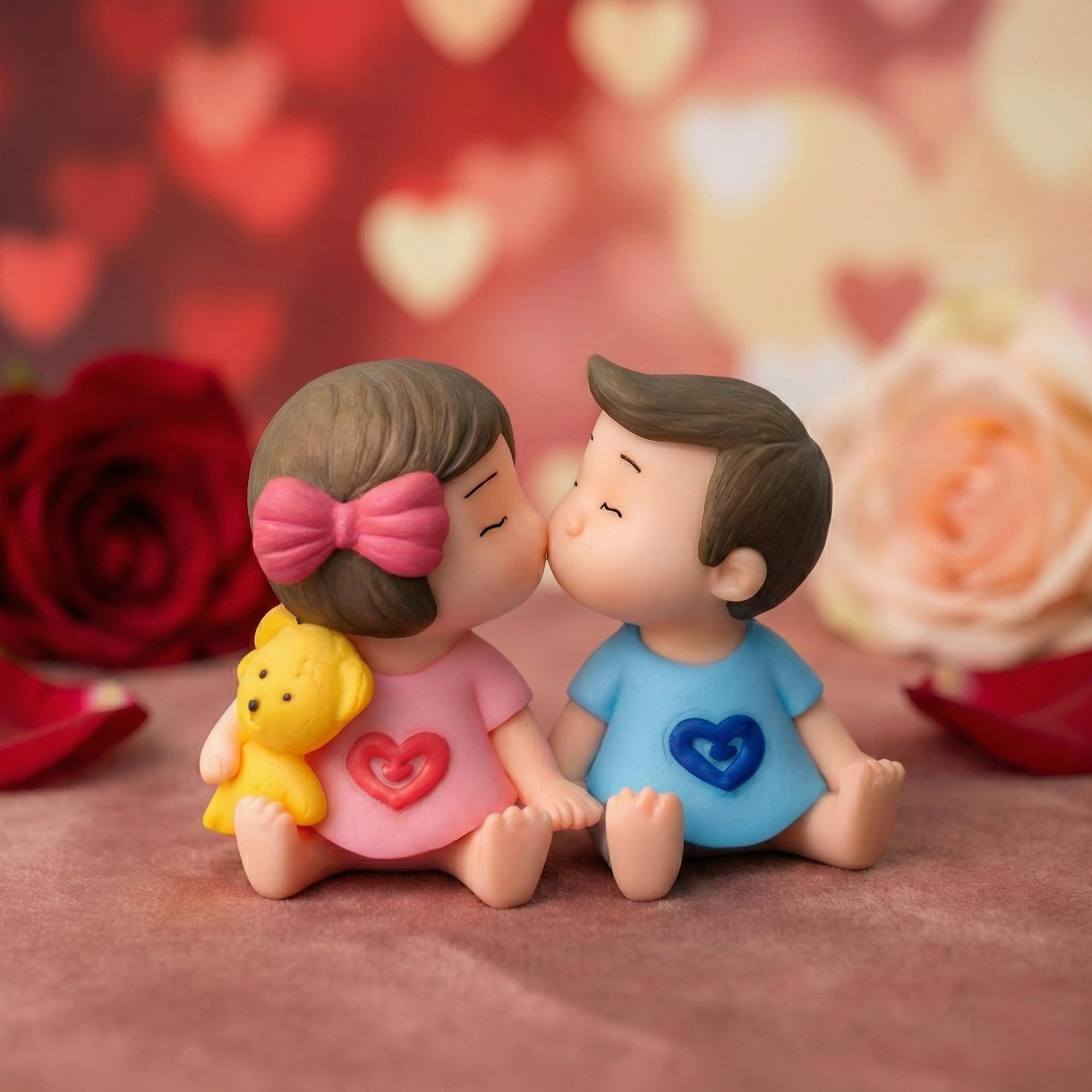 Ecraftindia Romantic Love Moon Couple Showpiece Home Decor | Valentine Gift For Girlfriend Boyfriend Husband Wife Her Him | Vale