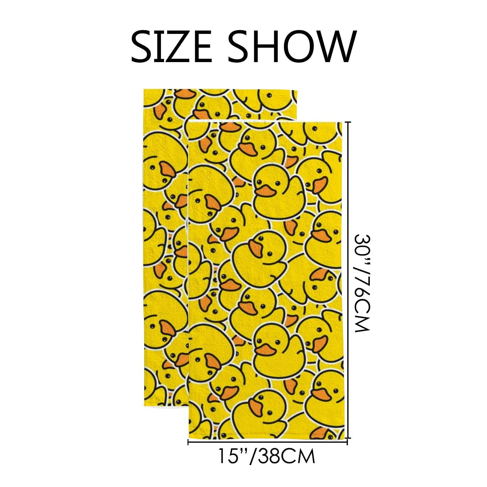 Zklzi Hand Towels 2 Pack Cartoon Cute Little Duck Yellow Towel For Bathroom Comfortable Skin-Friendly Spa Kitchen Hotel Bath Gym