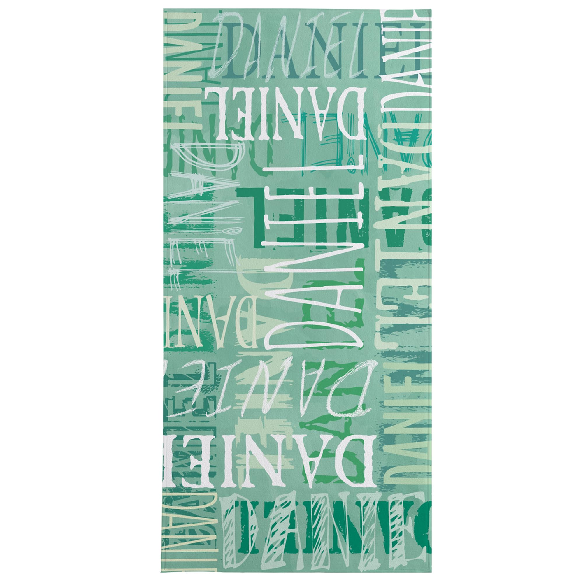 Let'S Make Memories Personalized Beach Towel - Custom Cotton/Poly Blend Pool Towel - Green - Personalize With Your Name - Oversi