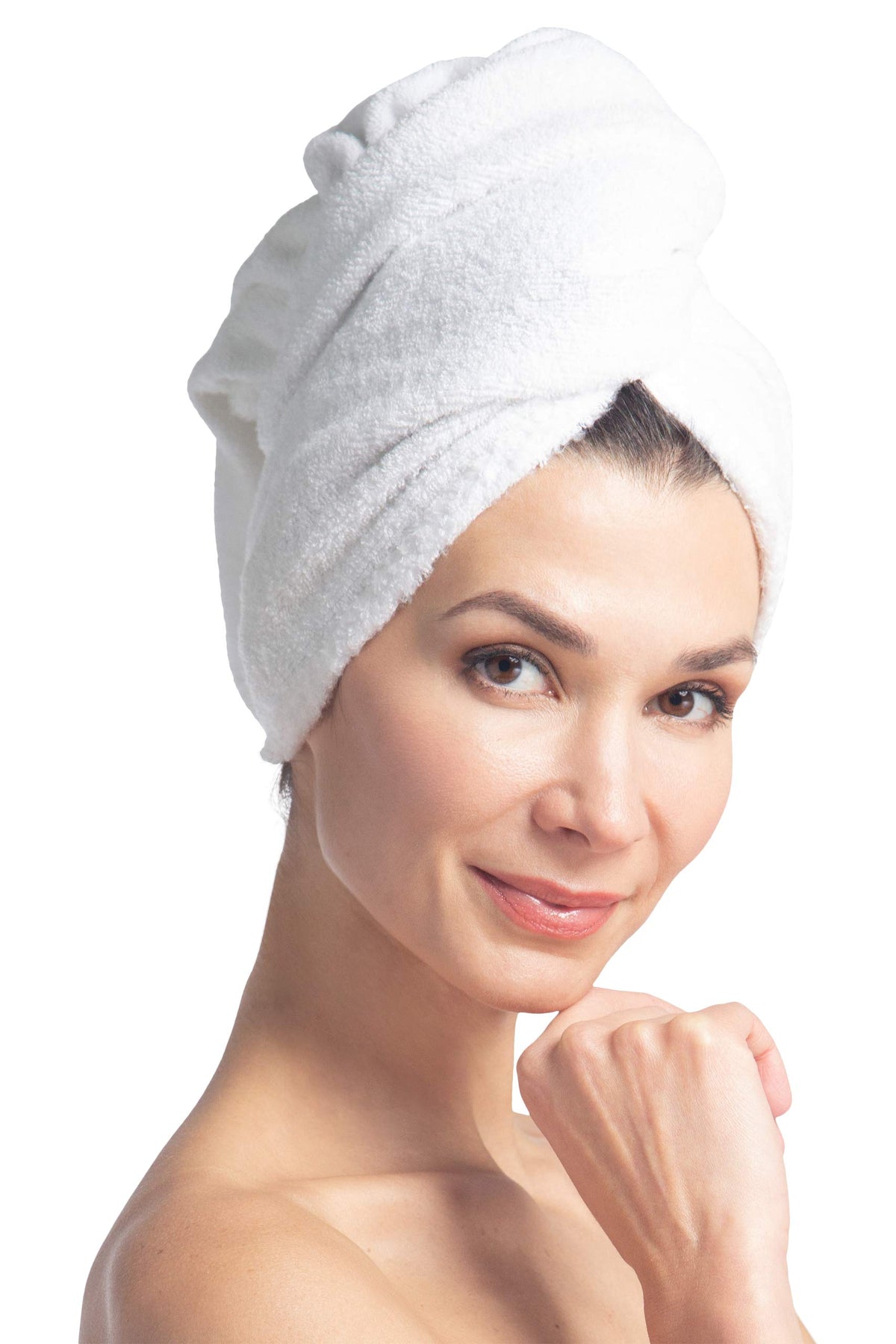 Fishers Finery Women's Terry Headwrap; Hair Towel, Terry from Viscose, (19 X 40 Inches) 3 Pack