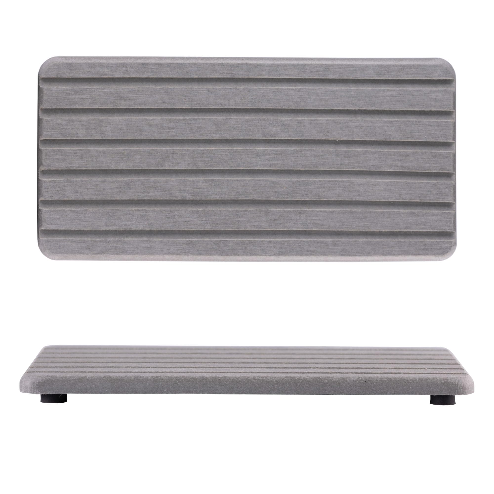 Niuyichee 2 Pcs Water Absorbent Diatomite Coasters Rectangle, Grooved Design, Water Absorbing Stone Used For Hand Soaps & Plants