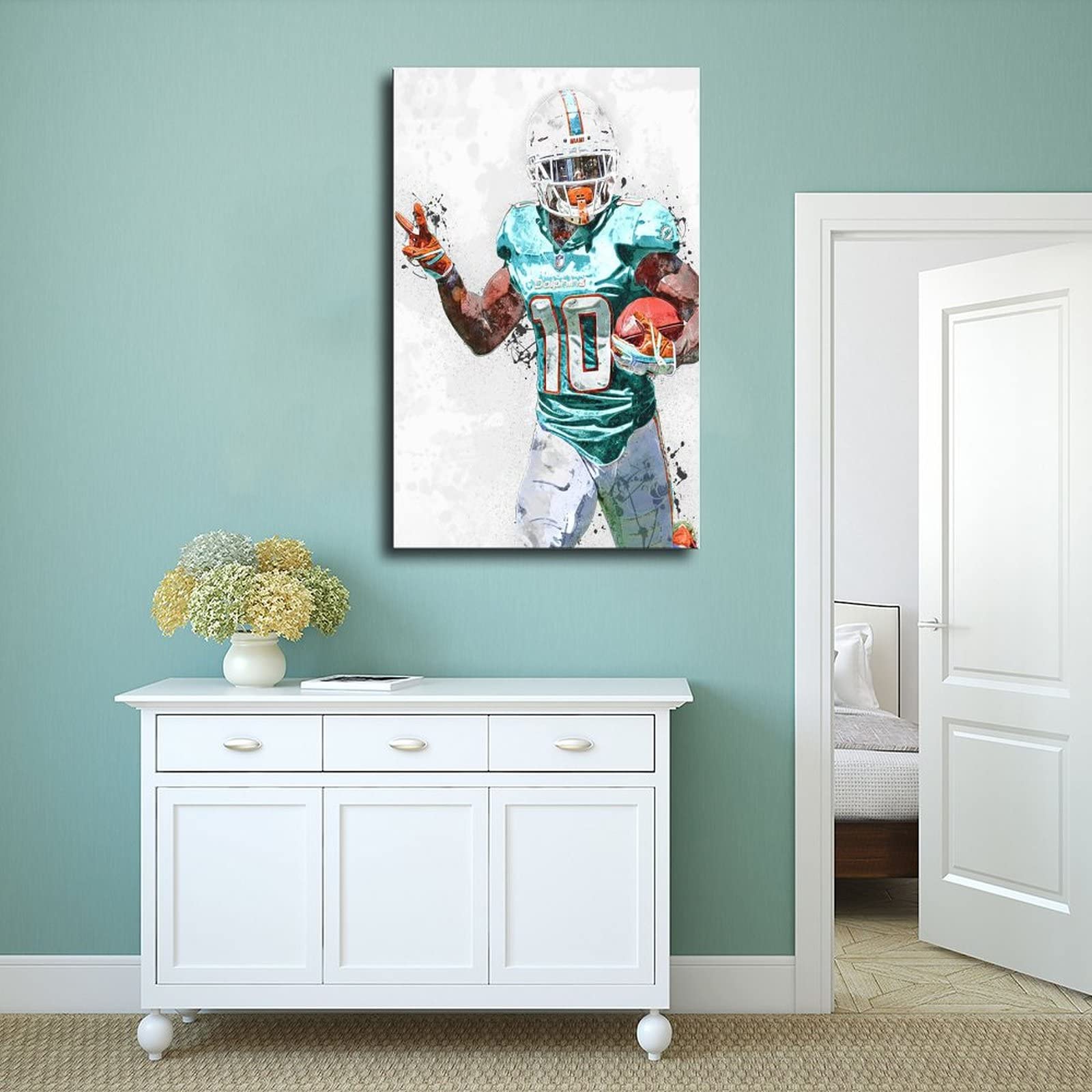 Tyreek Hill Poster Canvas Poster Bedroom Decor Sports Landscape Office Room Decor Gift Unframe: 16X24Inch(40X60Cm)