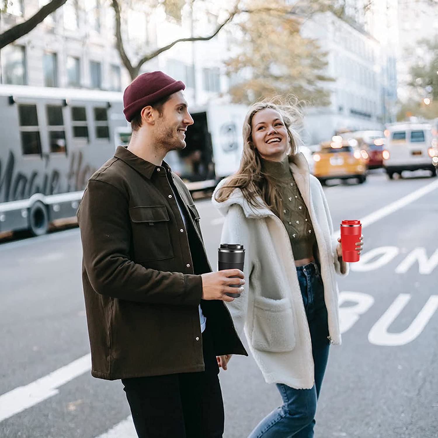 Yinjam 17Oz Travel Coffee Mug Insulated Coffee Cups To Go With Leakproof Lid Vacuum Stainless Steel Double Walled Thermal Car Co