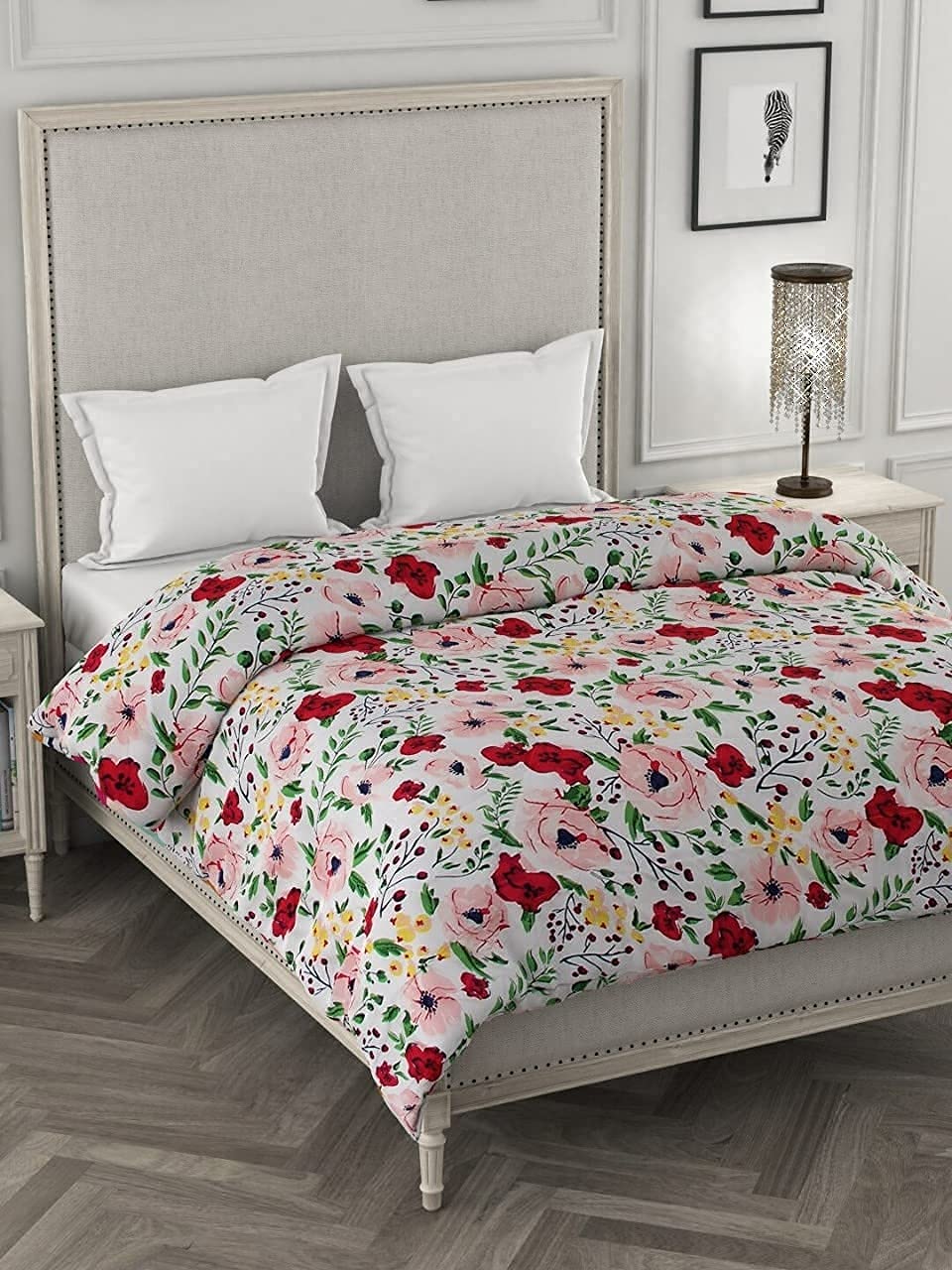 Wytomah Microfiber Fabric King Size Ac Comforter/Blanket/Duvet For Double Bed (White)