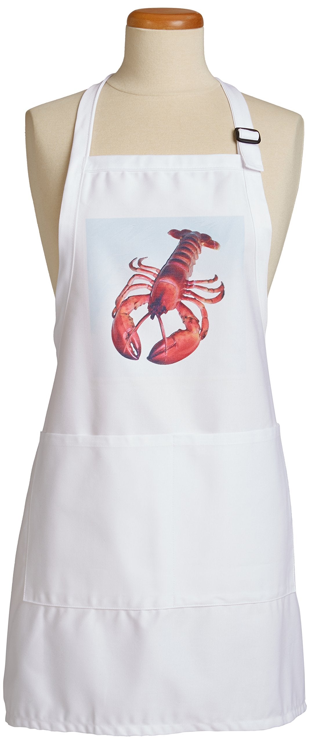 3Drose Lobster Full Length Apron With Pockets, 22 By 30-Inch